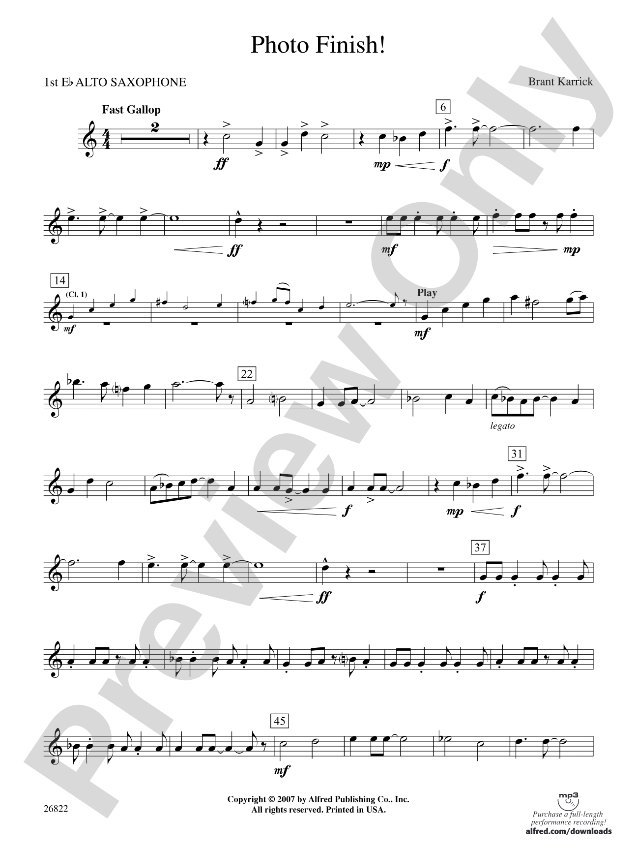 Photo Finish!: E-flat Alto Saxophone