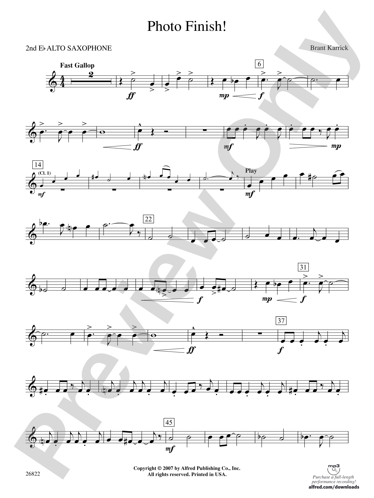 Photo Finish!: 2nd E-flat Alto Saxophone