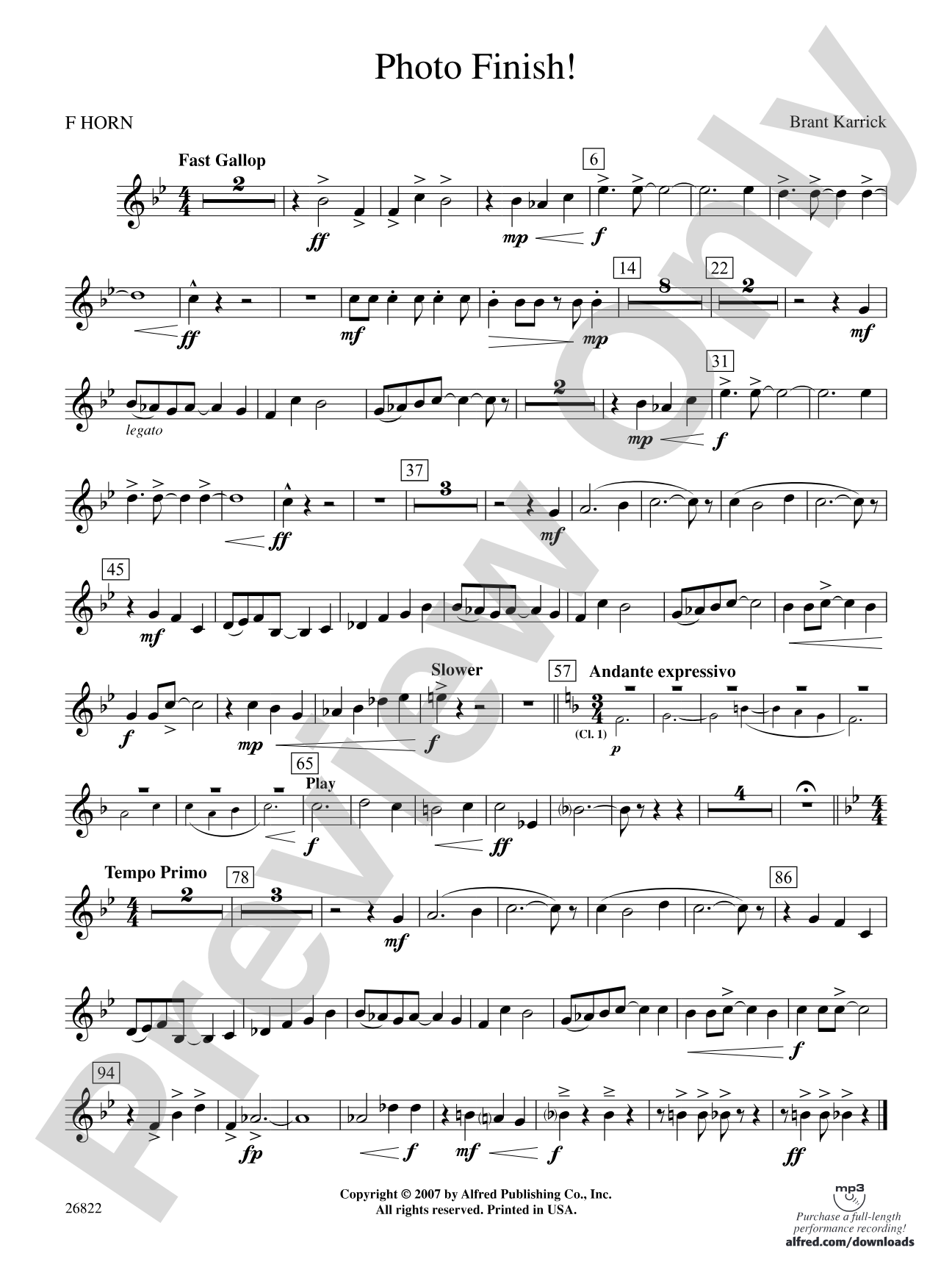Photo Finish!: 1st F Horn