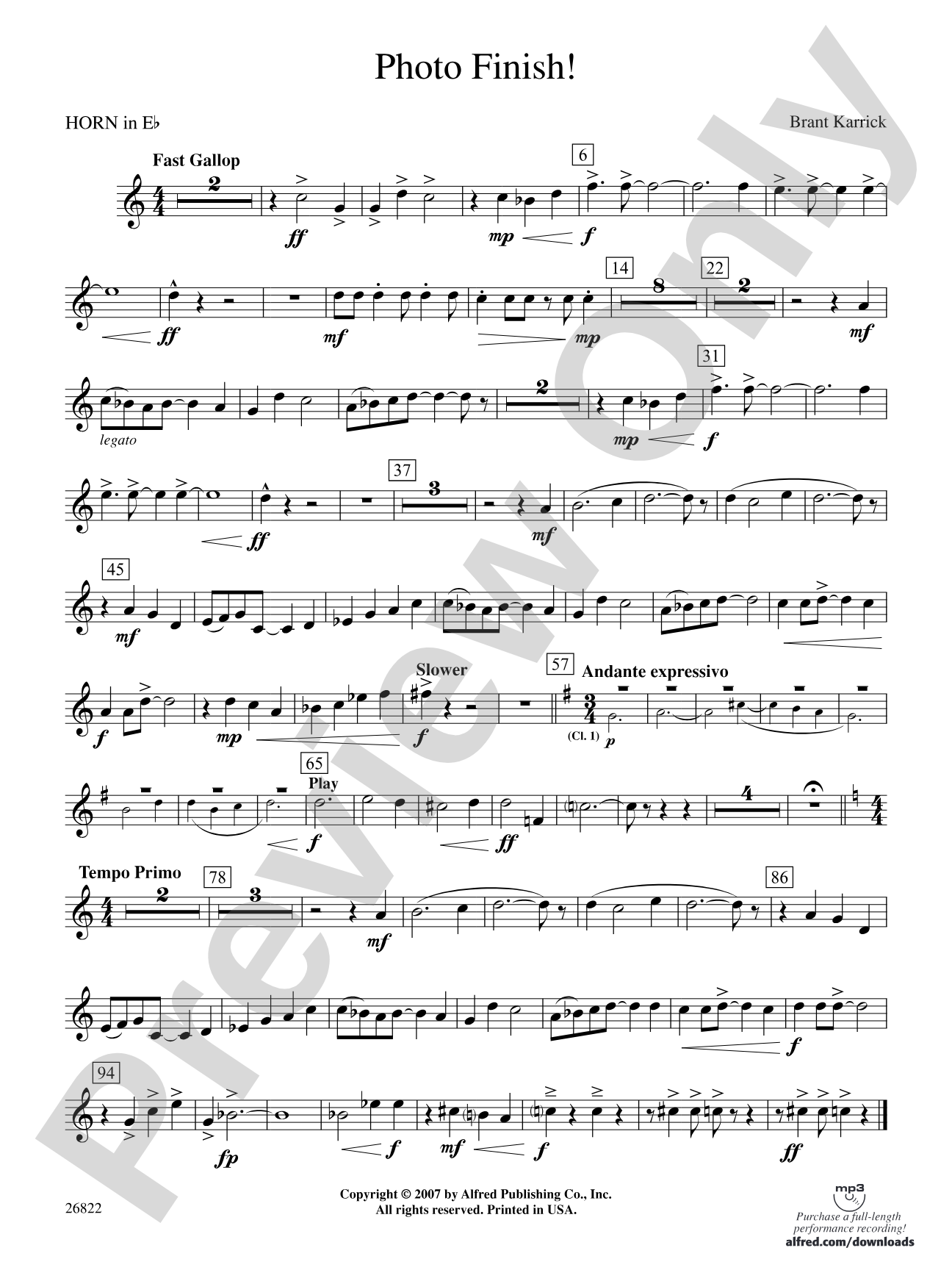 Photo Finish!: (wp) 1st Horn in E-flat