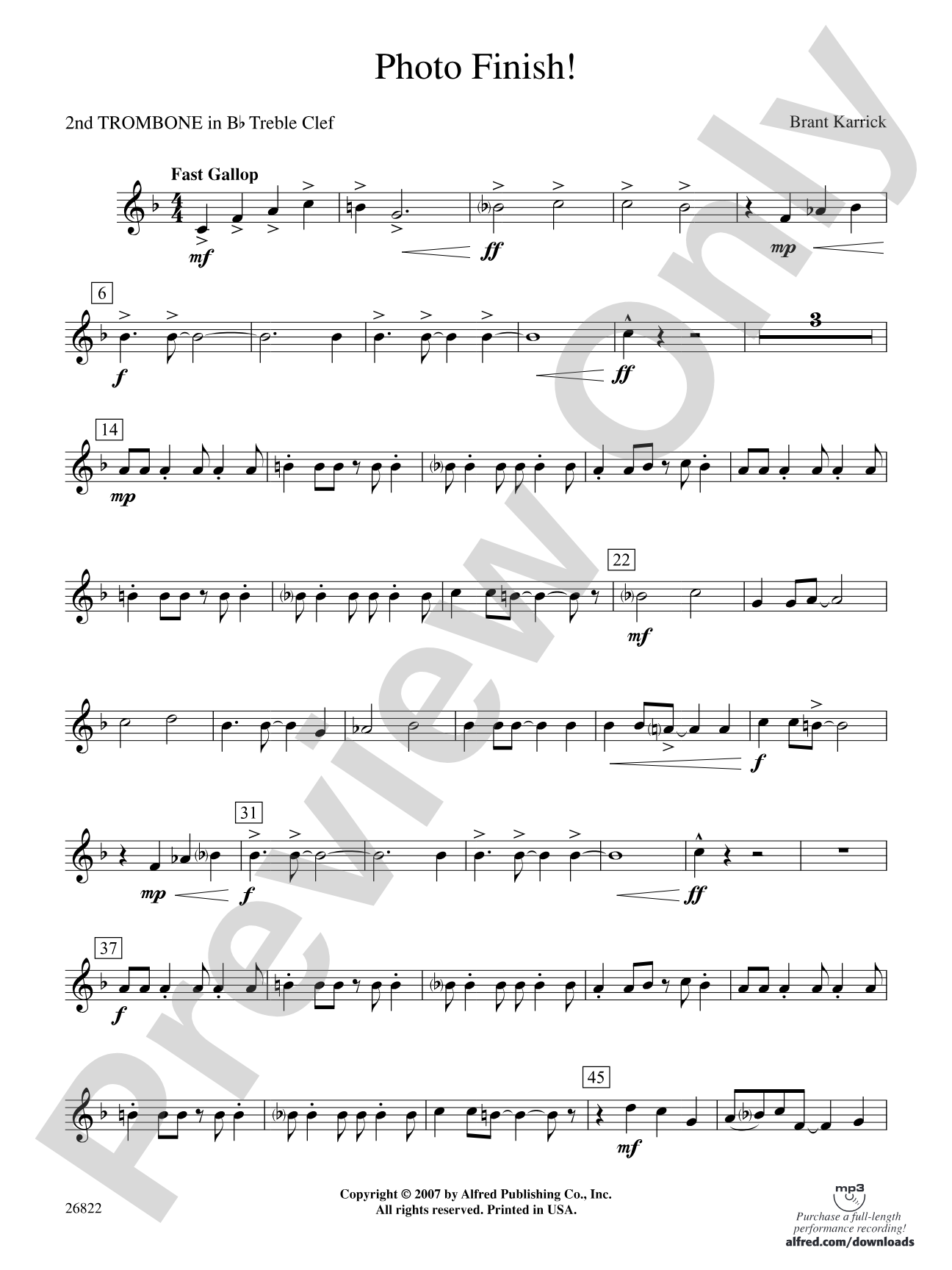 Photo Finish!: (wp) 2nd B-flat Trombone T.C.