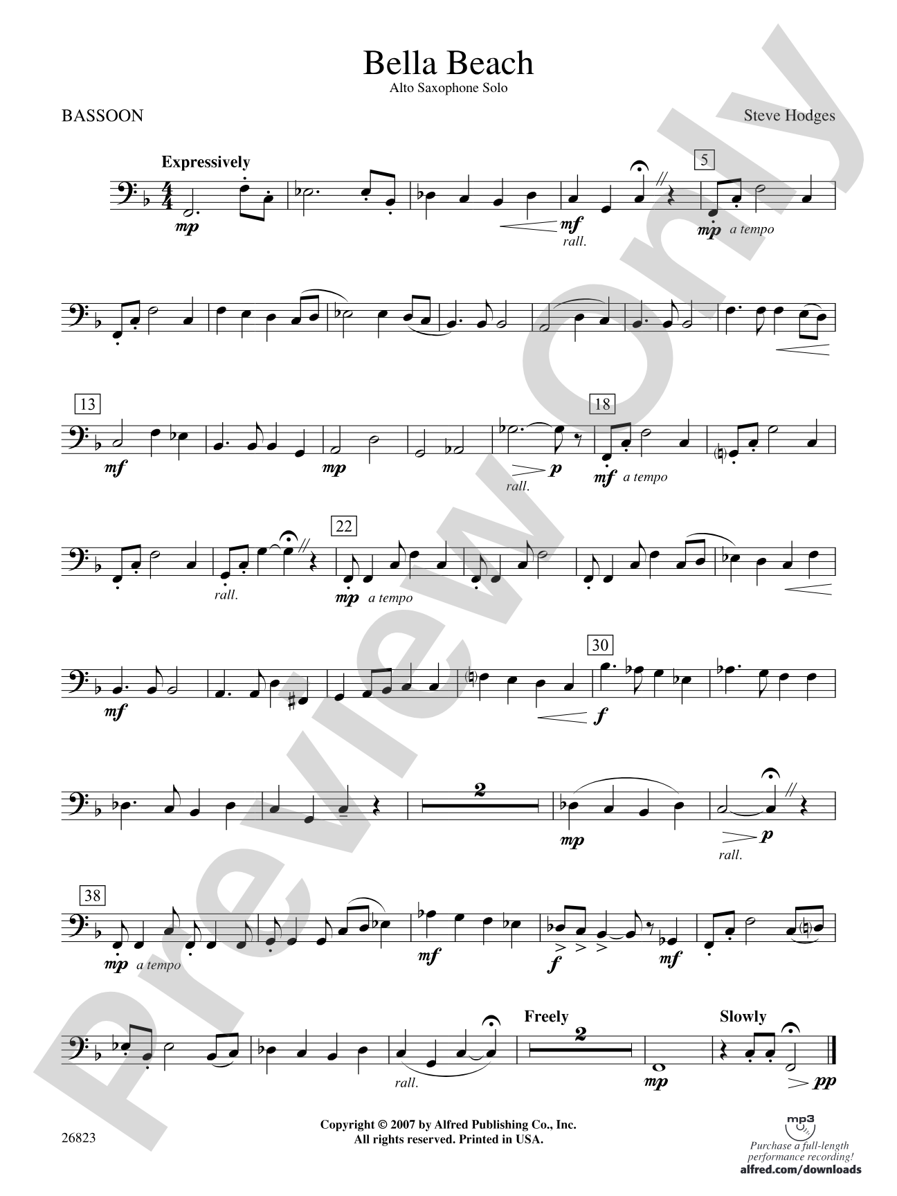 Bella Beach: Bassoon