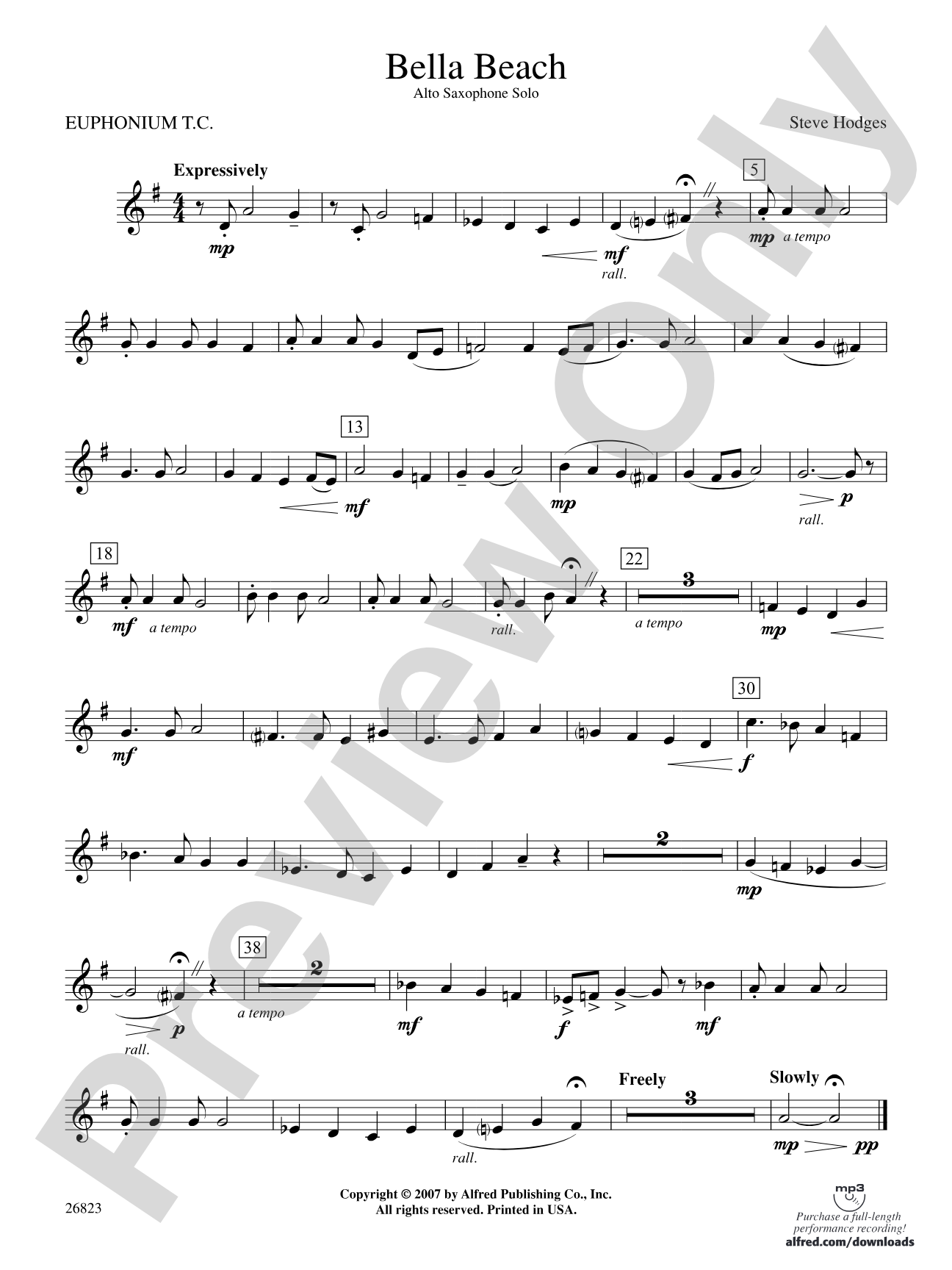 Bella Beach: Baritone T.C.