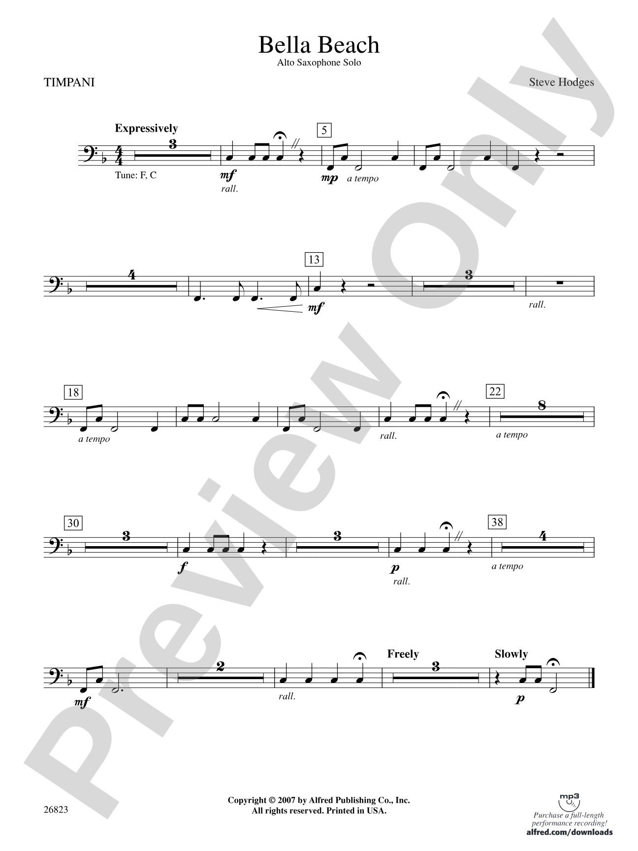 Bella Beach: Timpani