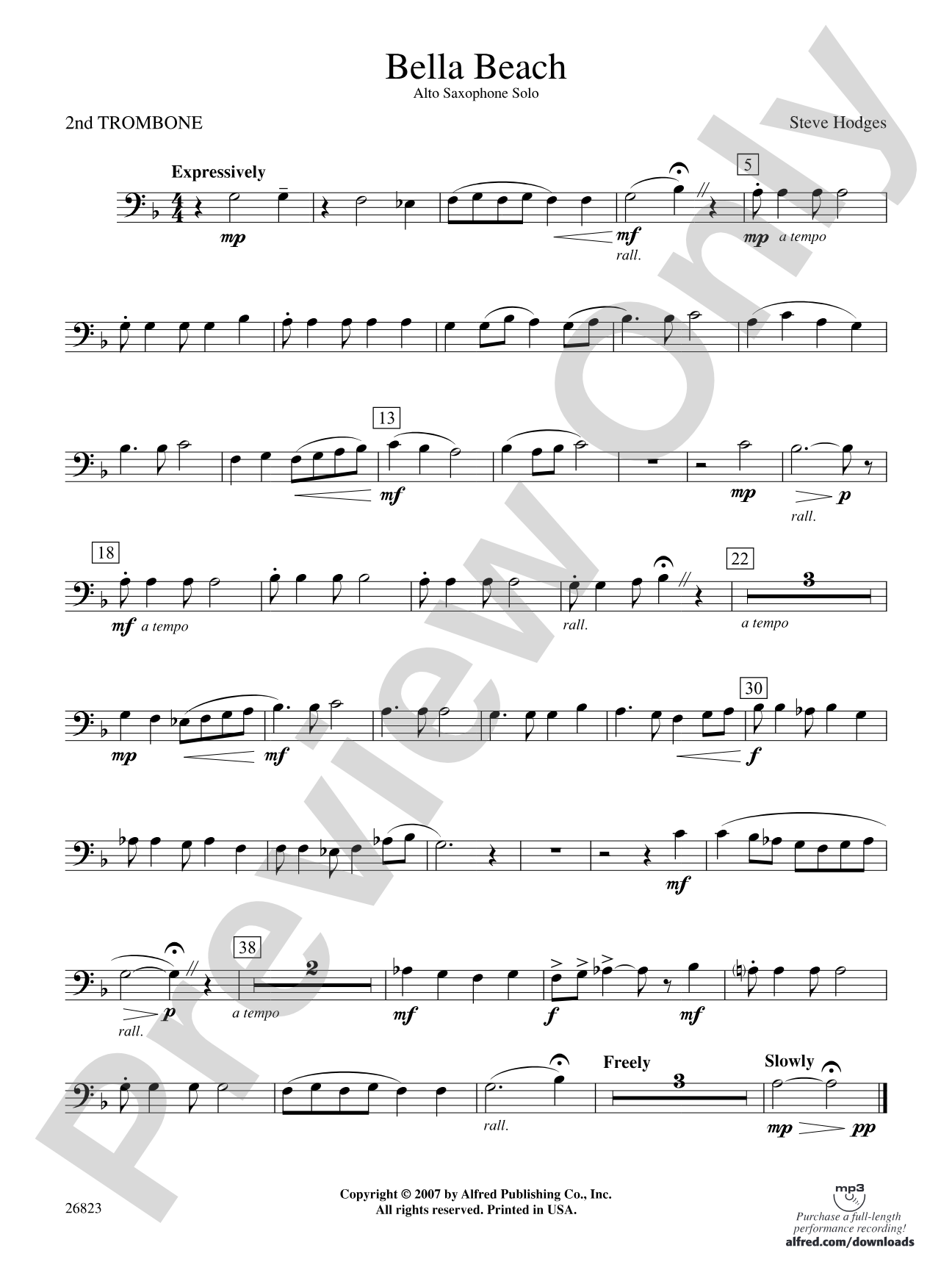 Bella Beach: 2nd Trombone