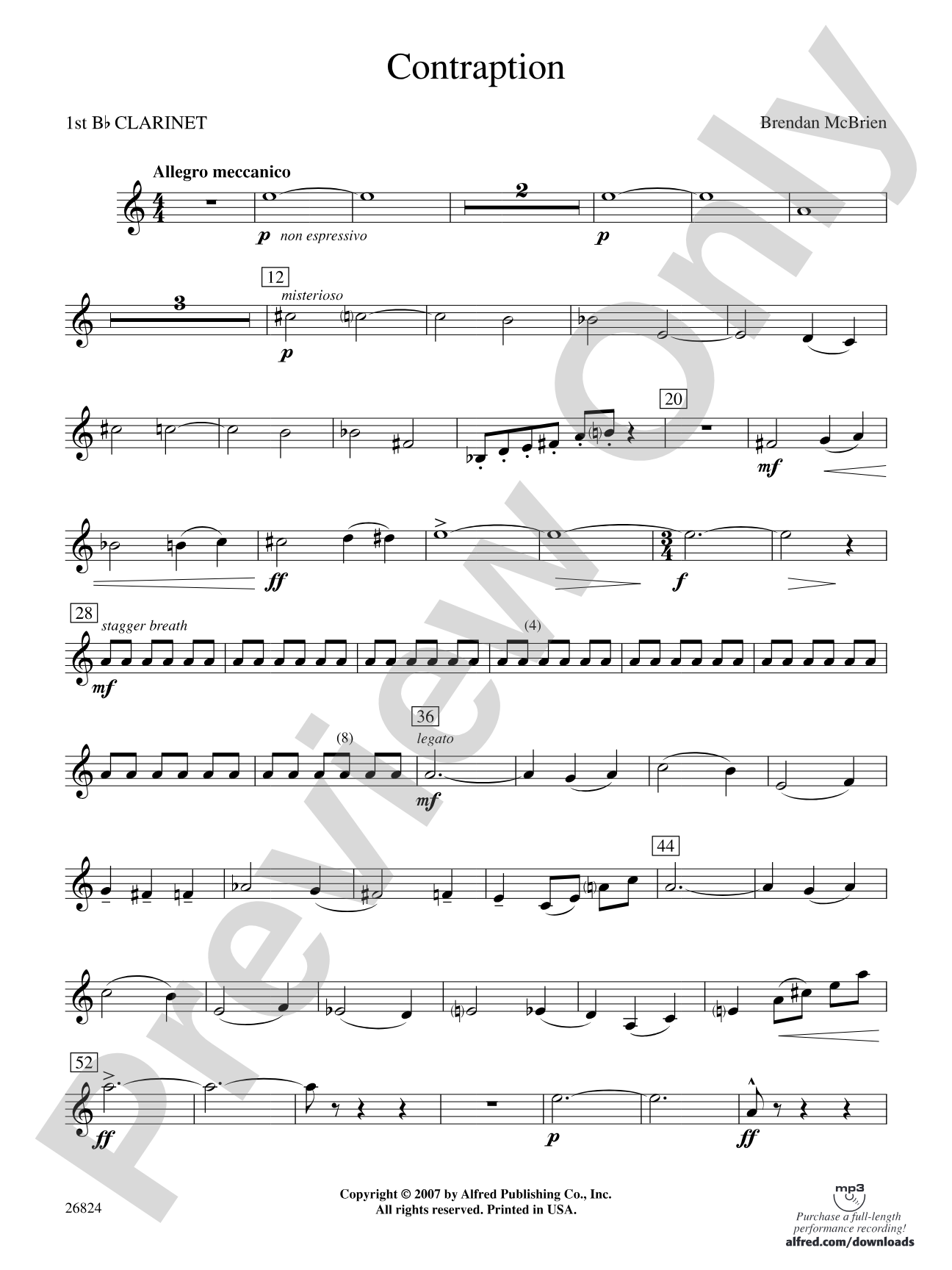 Contraption: 1st B-flat Clarinet