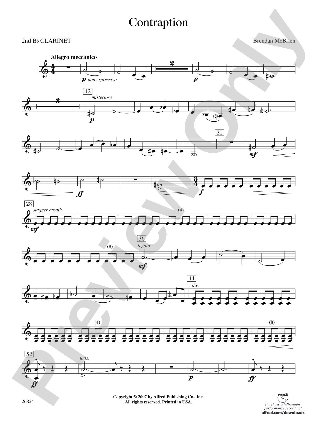 Contraption: 2nd B-flat Clarinet
