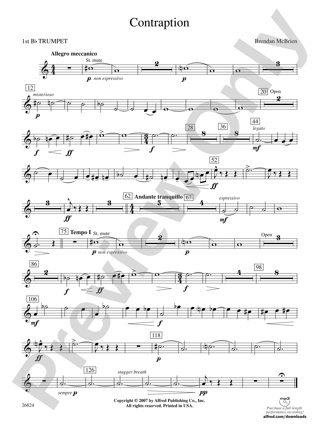 Contraption: 1st B-flat Trumpet