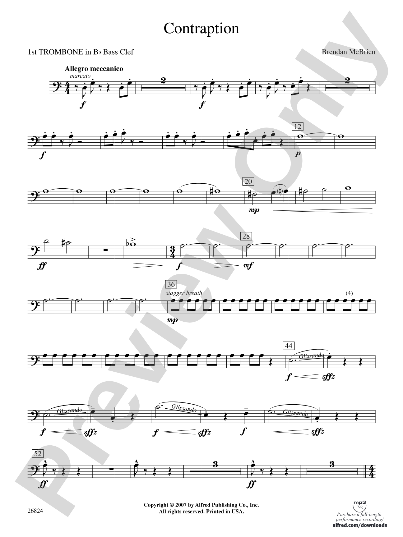 Contraption: (wp) 1st B-flat Trombone B.C.