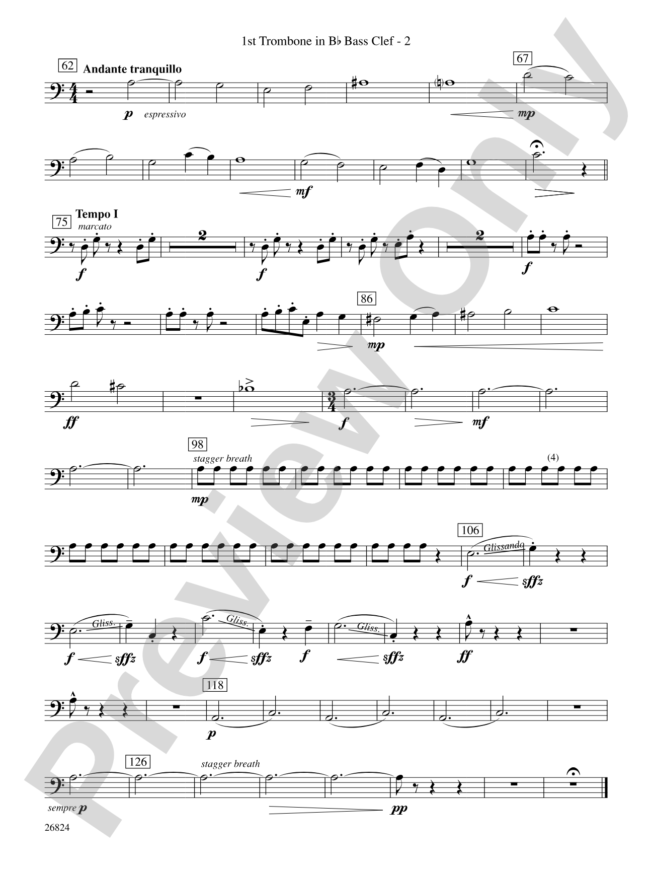 Contraption: (wp) 1st B-flat Trombone B.C.