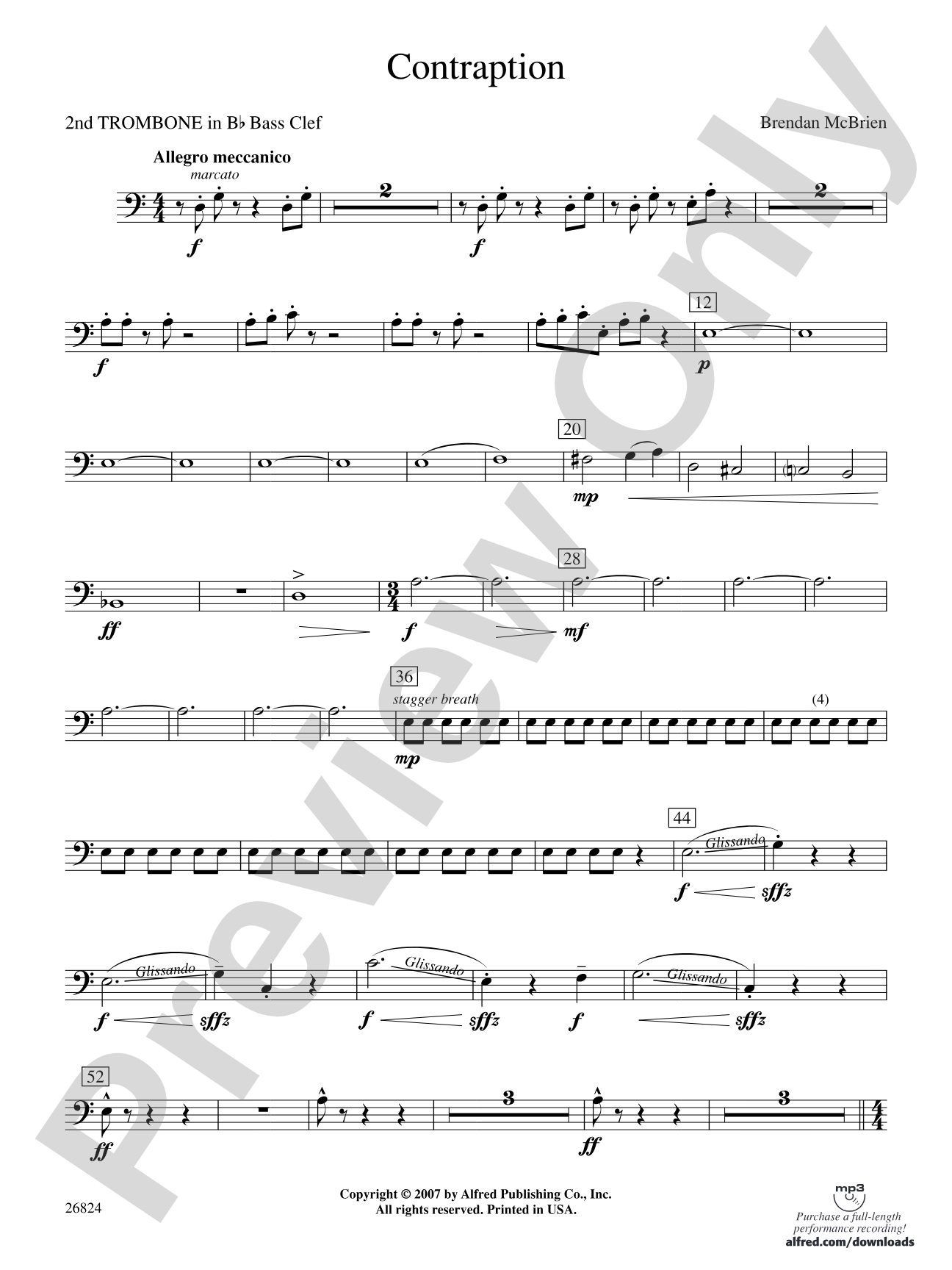 Contraption: (wp) 2nd B-flat Trombone B.C.