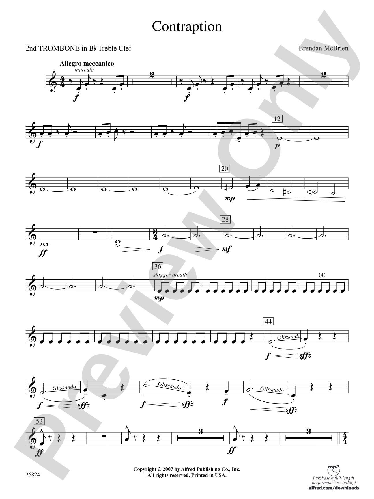 Contraption: (wp) 2nd B-flat Trombone T.C.