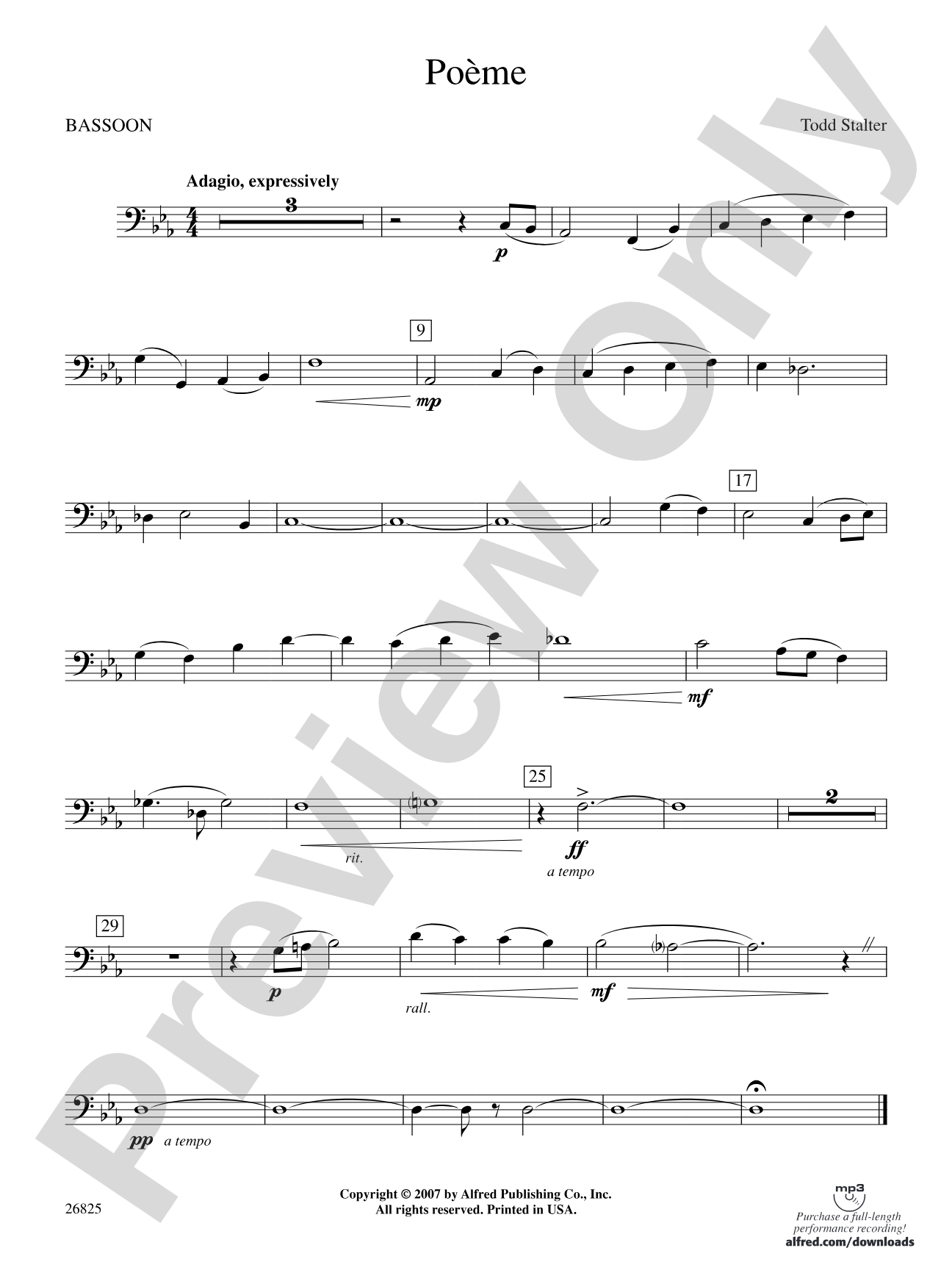 Poeme: Bassoon