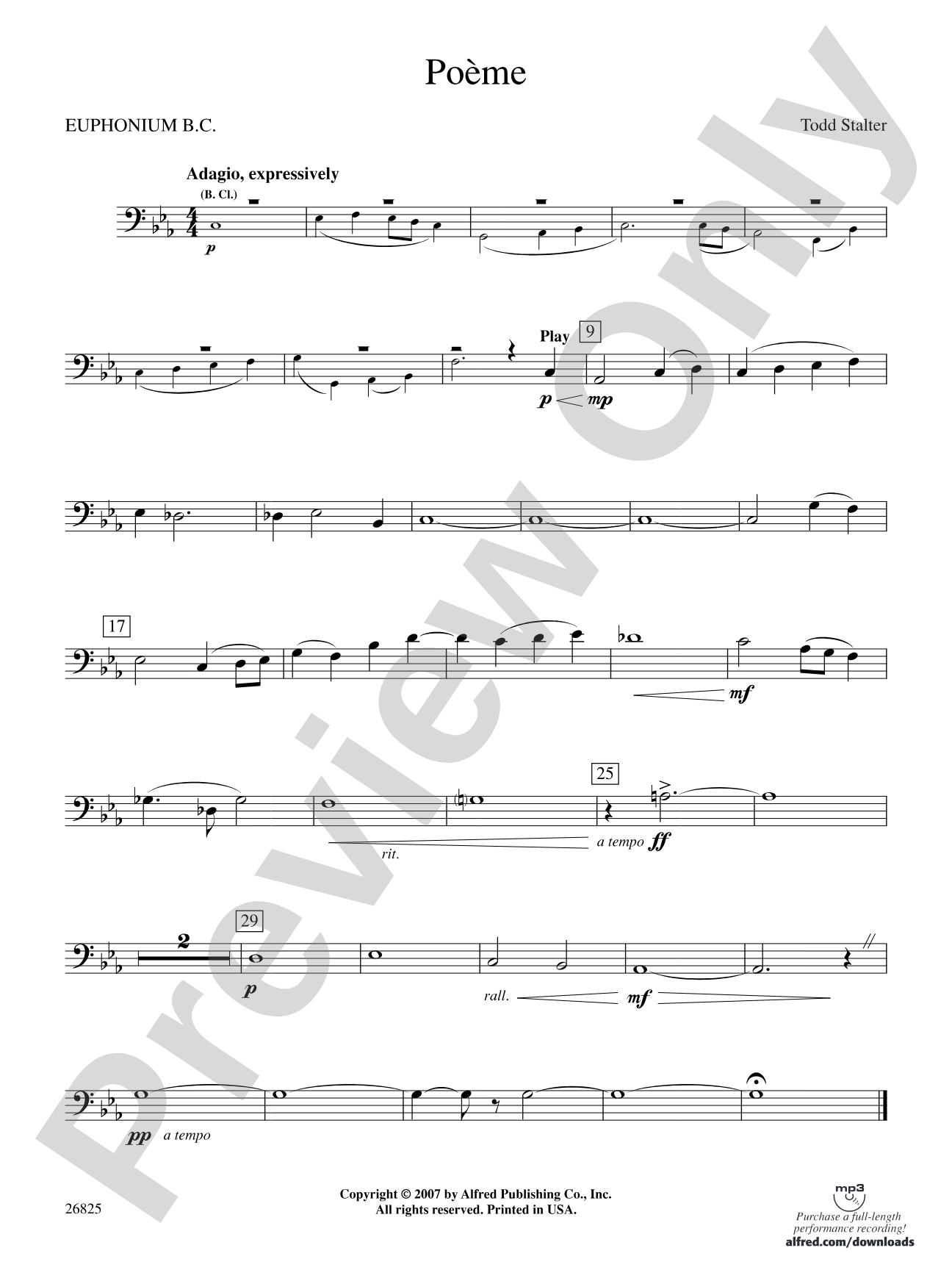 Poeme: Baritone B.C.