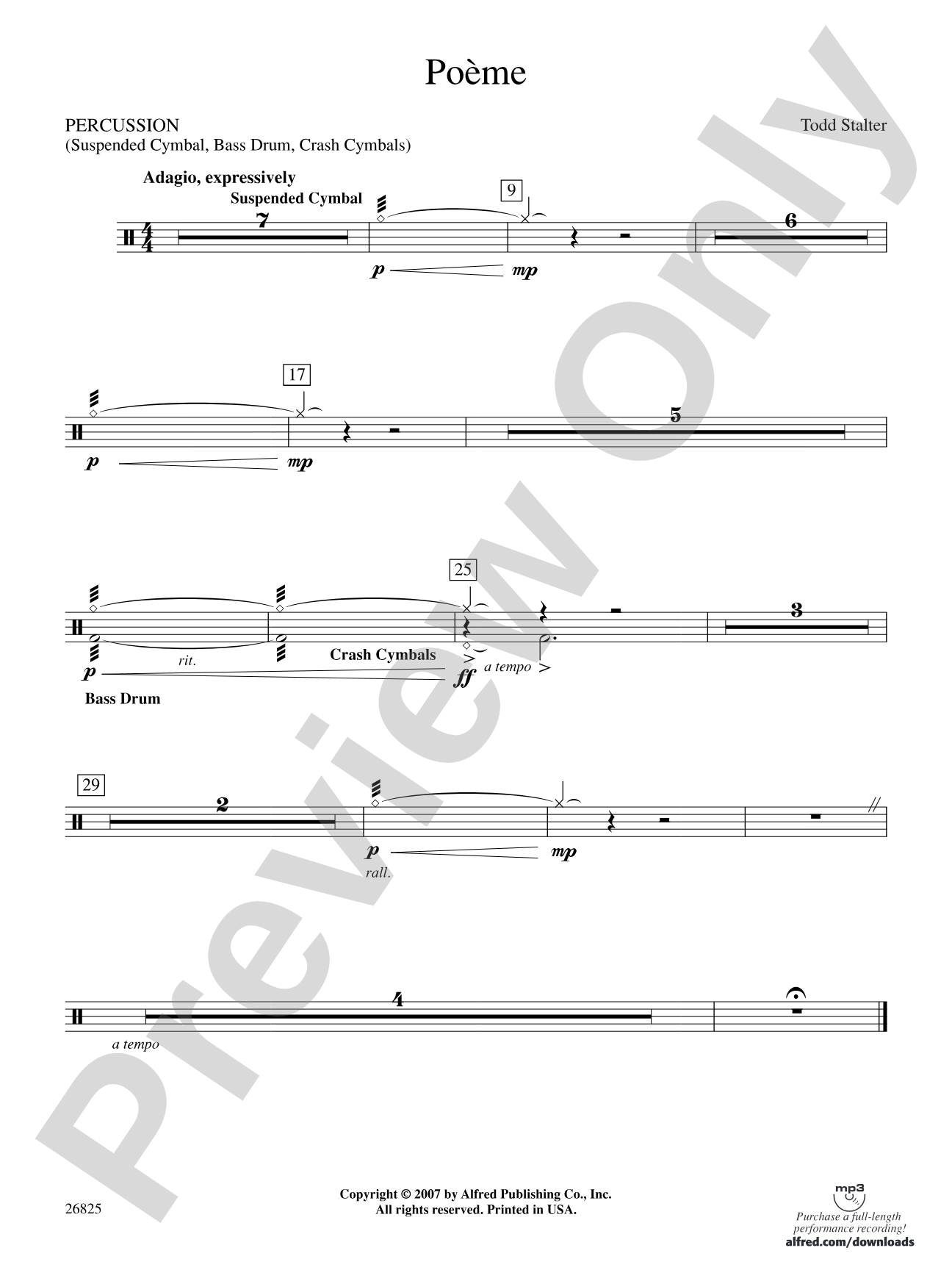 Poeme: 1st Percussion