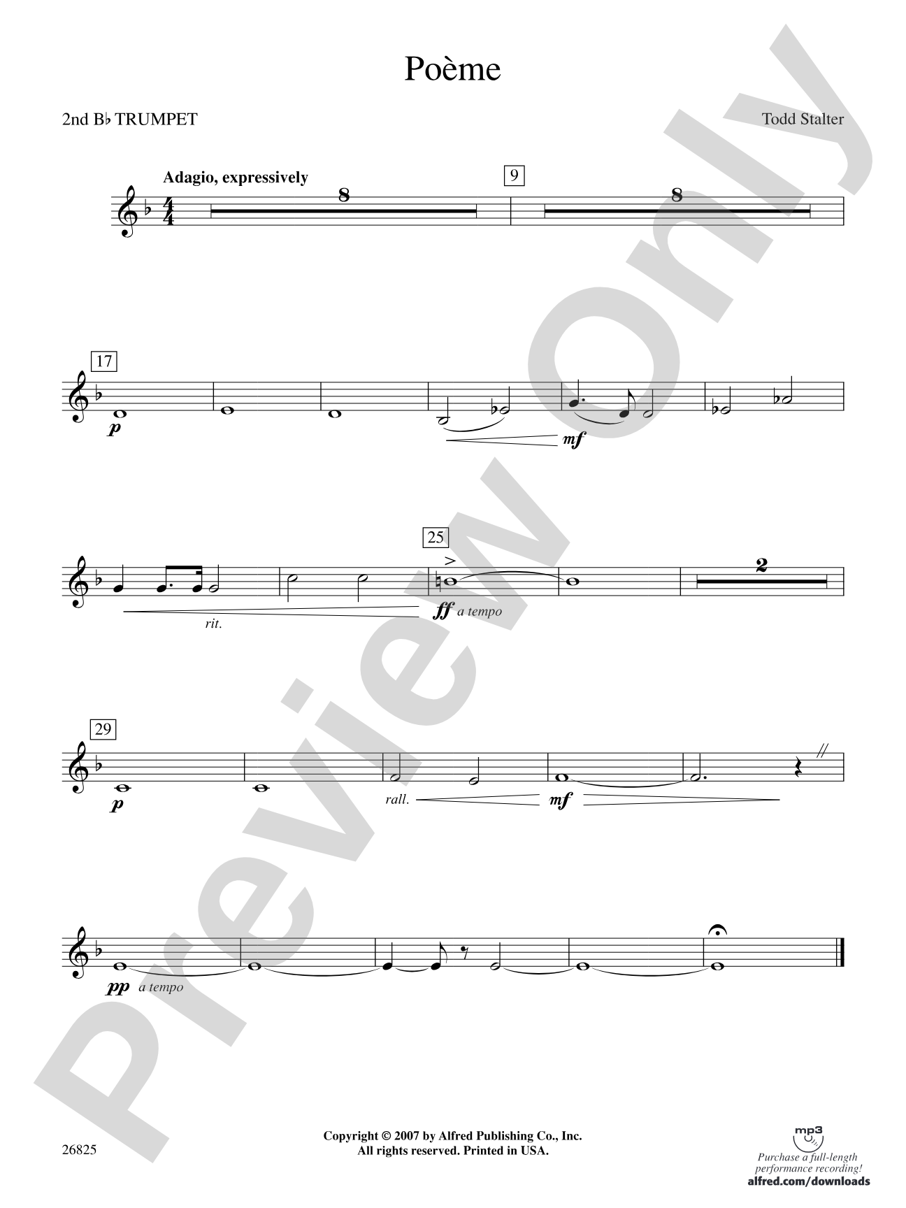 Poeme: 2nd B-flat Trumpet
