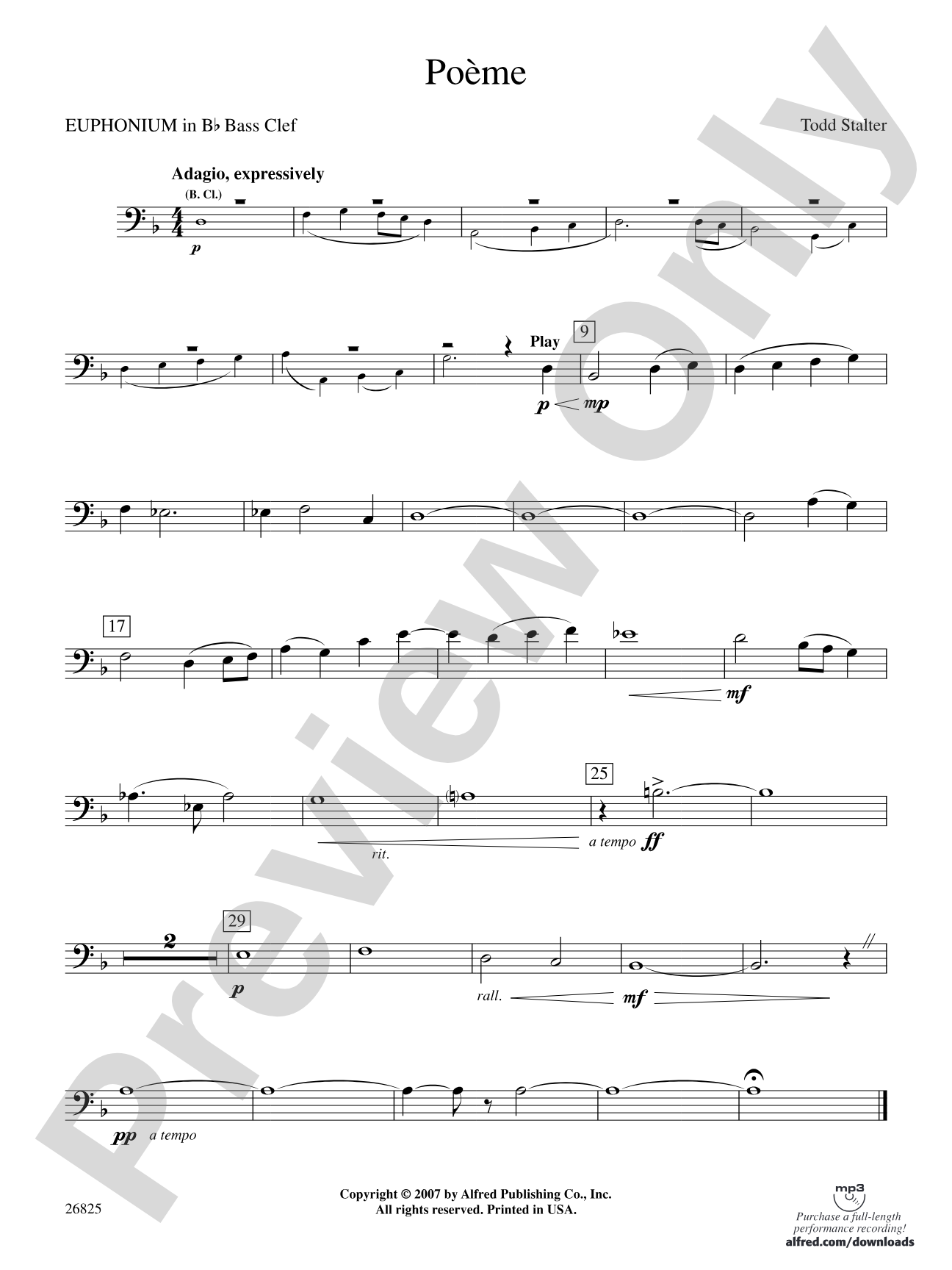 Poeme: (wp) B-flat Baritone B.C.