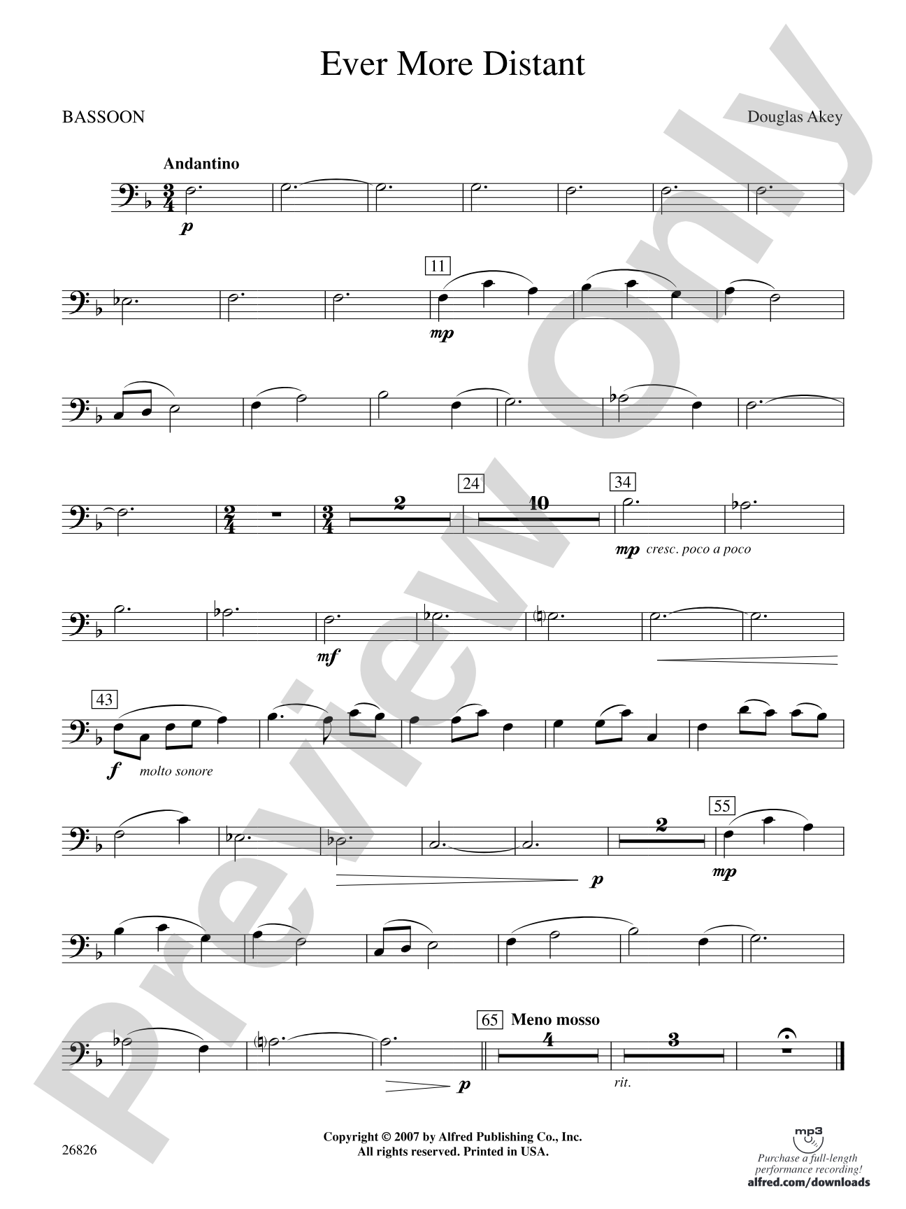 Ever More Distant: Bassoon