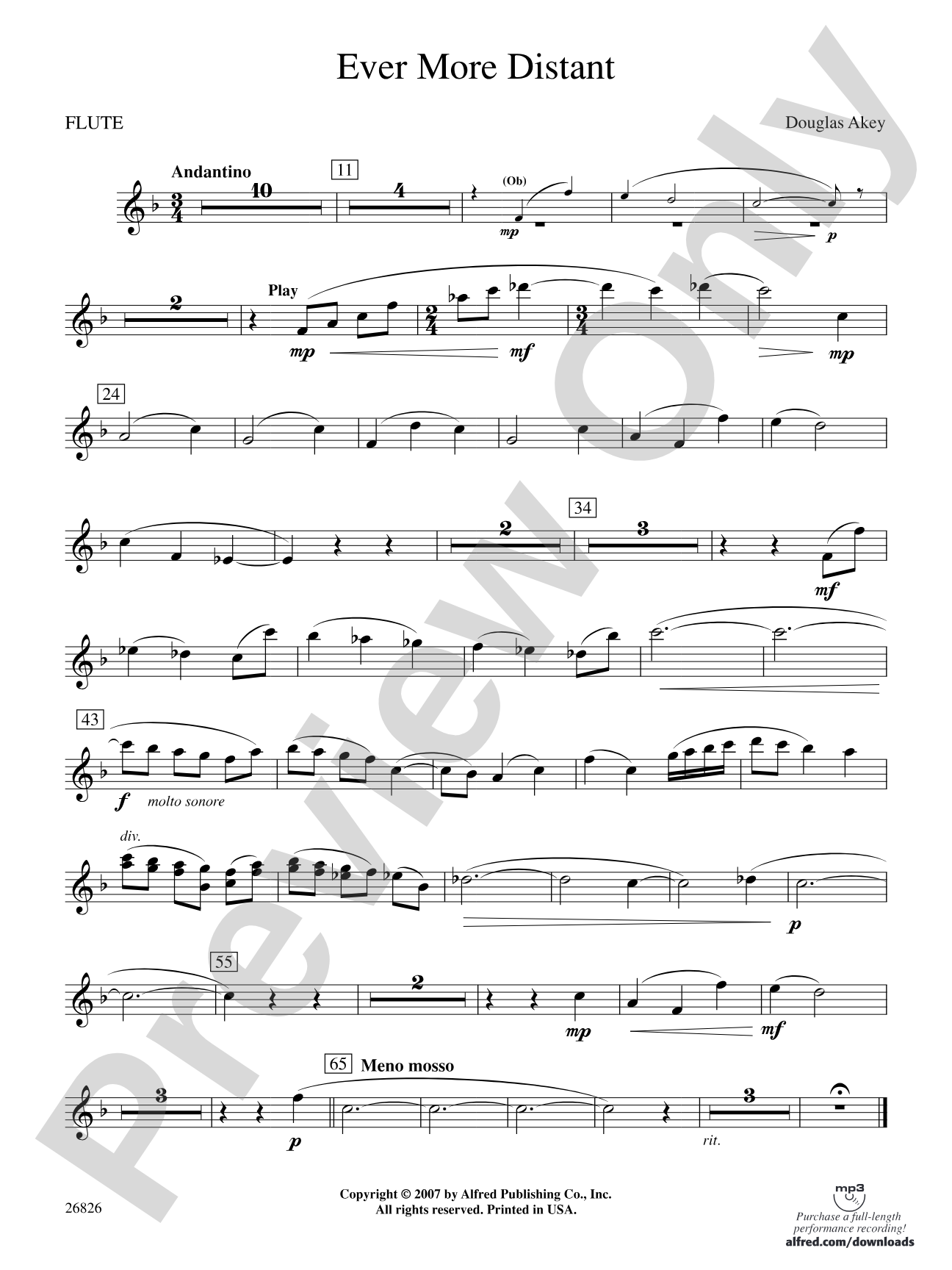 Ever More Distant: Flute