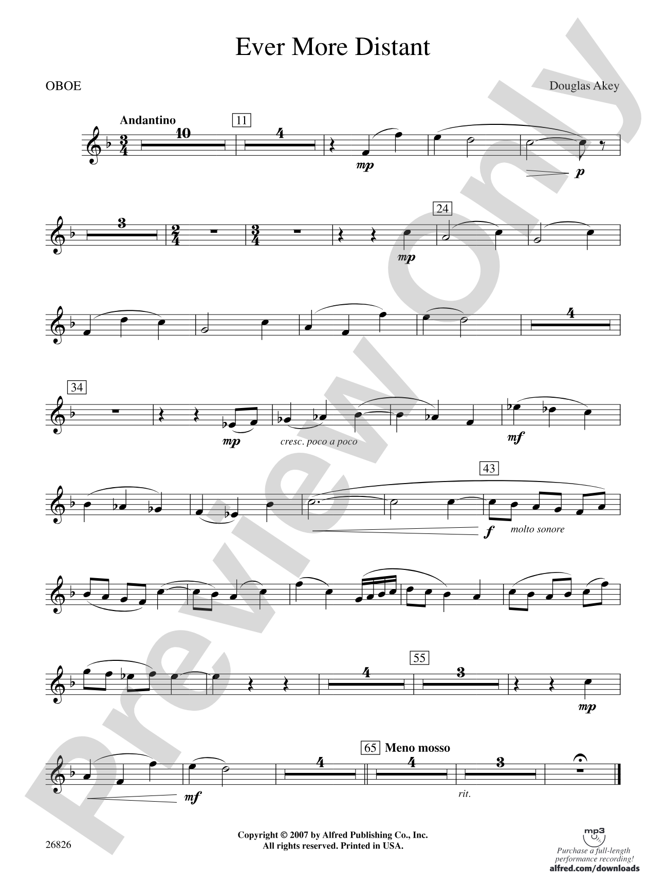 Ever More Distant: Oboe