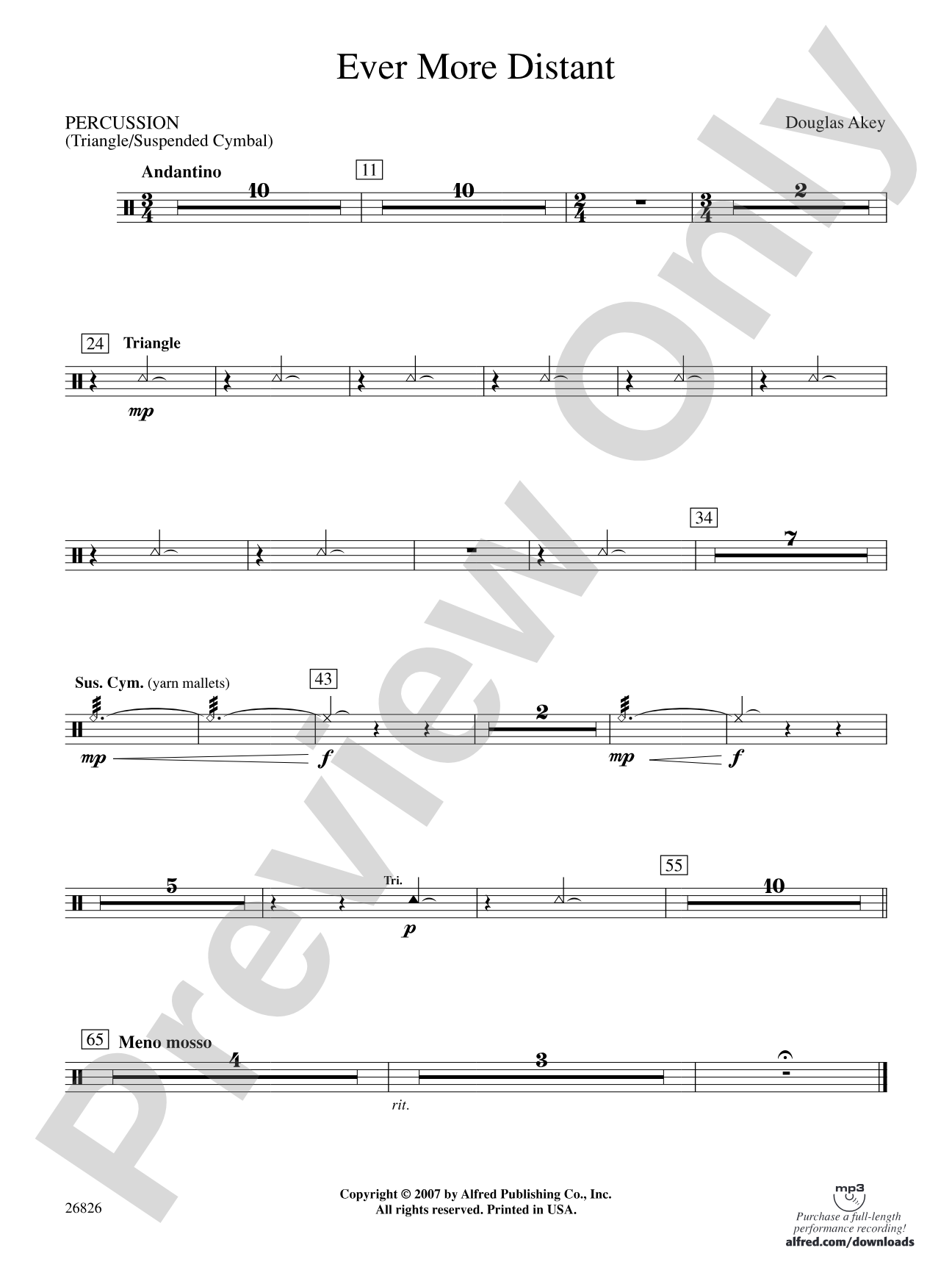 Ever More Distant: 1st Percussion