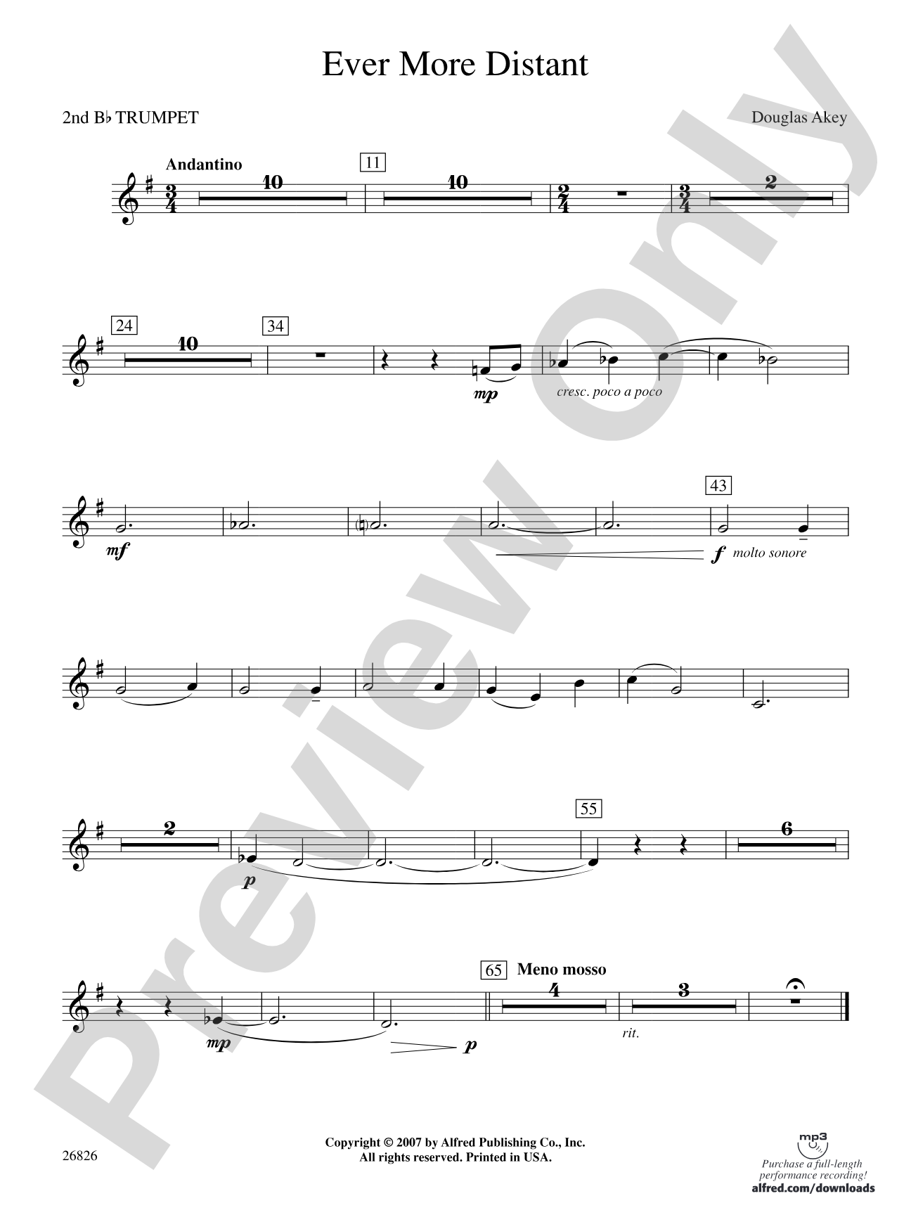 Ever More Distant: 2nd B-flat Trumpet