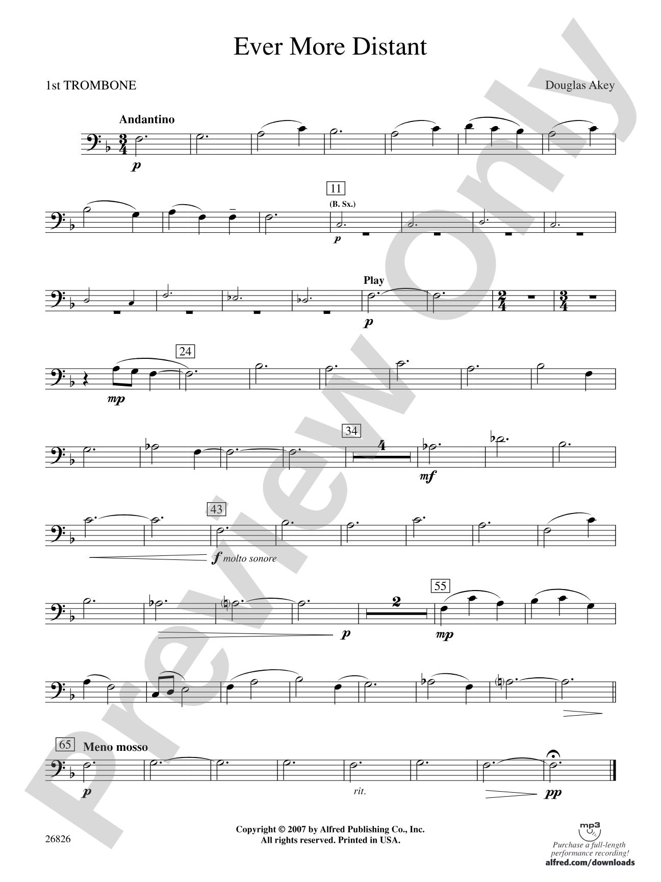 Ever More Distant: 1st Trombone