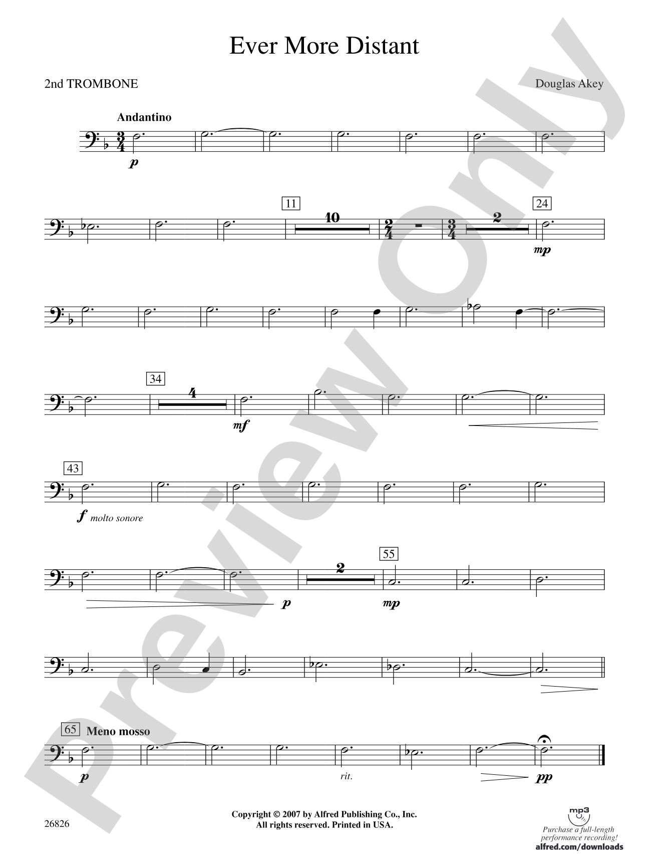 Ever More Distant: 2nd Trombone