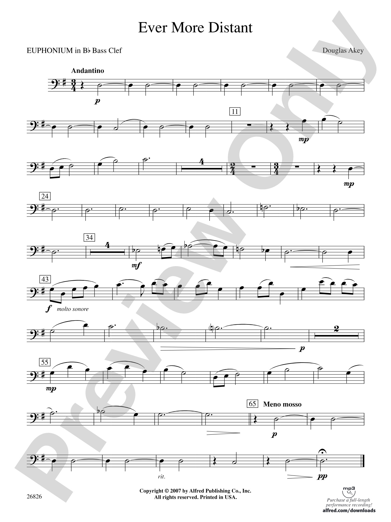 Ever More Distant: (wp) B-flat Baritone B.C.