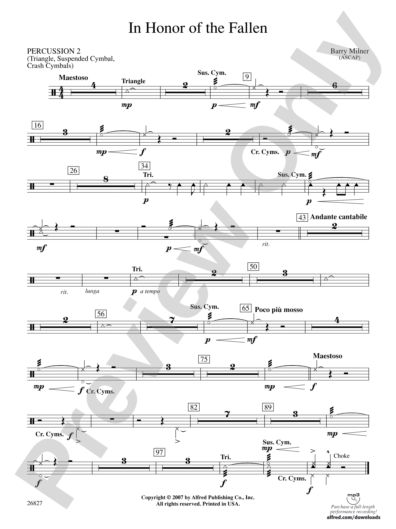 In Honor of the Fallen: 2nd Percussion