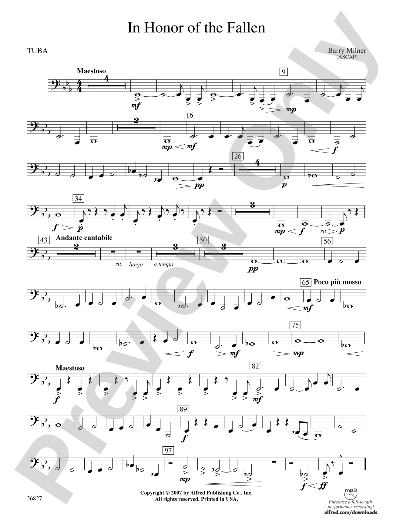 In Honor of the Fallen: Tuba