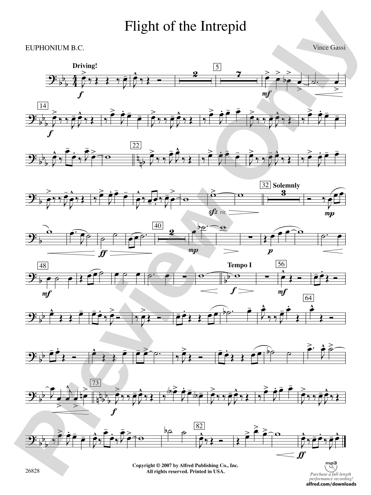 Flight of the Intrepid: Baritone B.C.