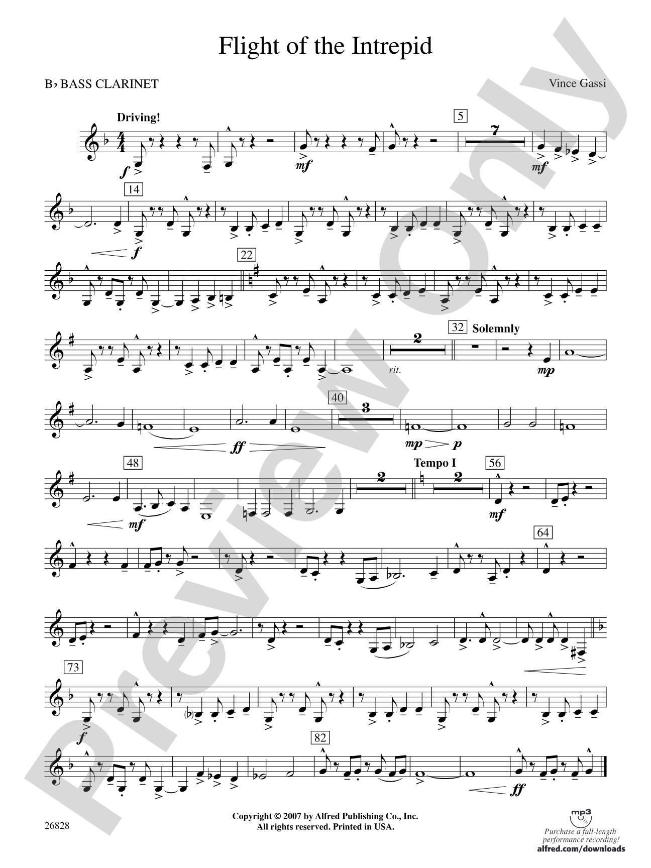 Flight of the Intrepid: B-flat Bass Clarinet