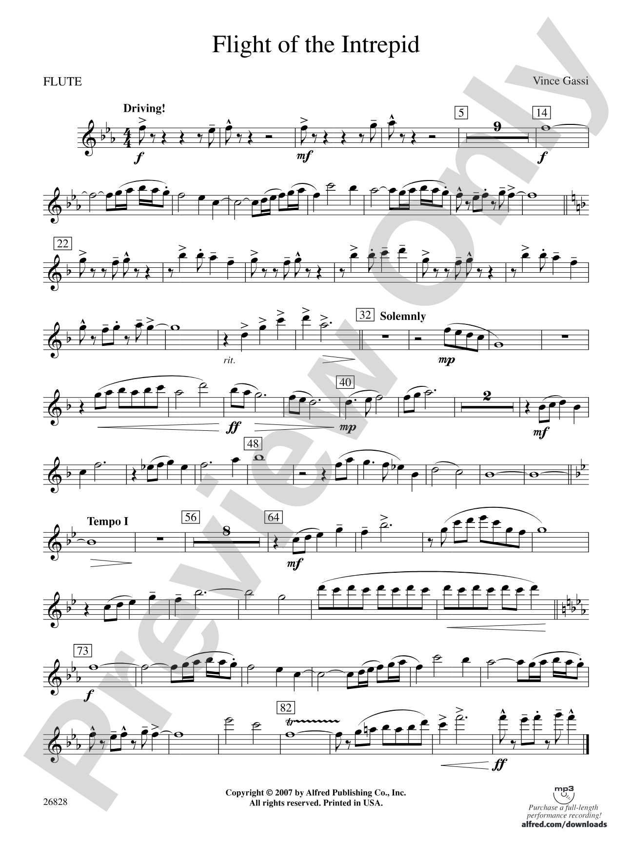 Flight of the Intrepid: Flute