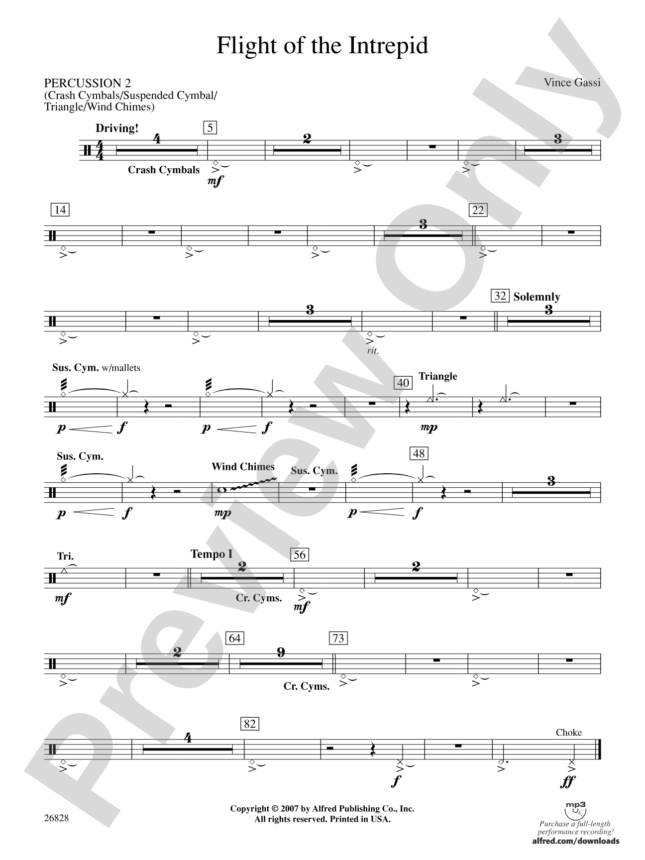 Flight of the Intrepid: 2nd Percussion