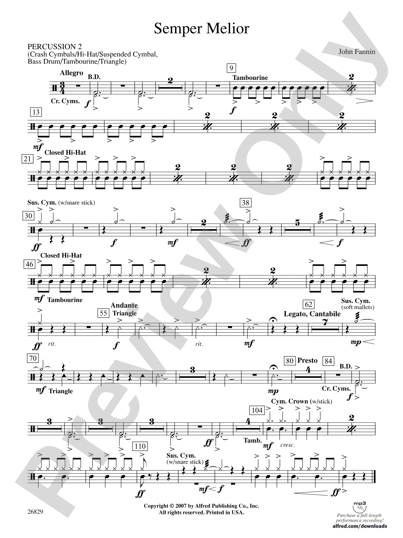 Semper Melior: 2nd Percussion