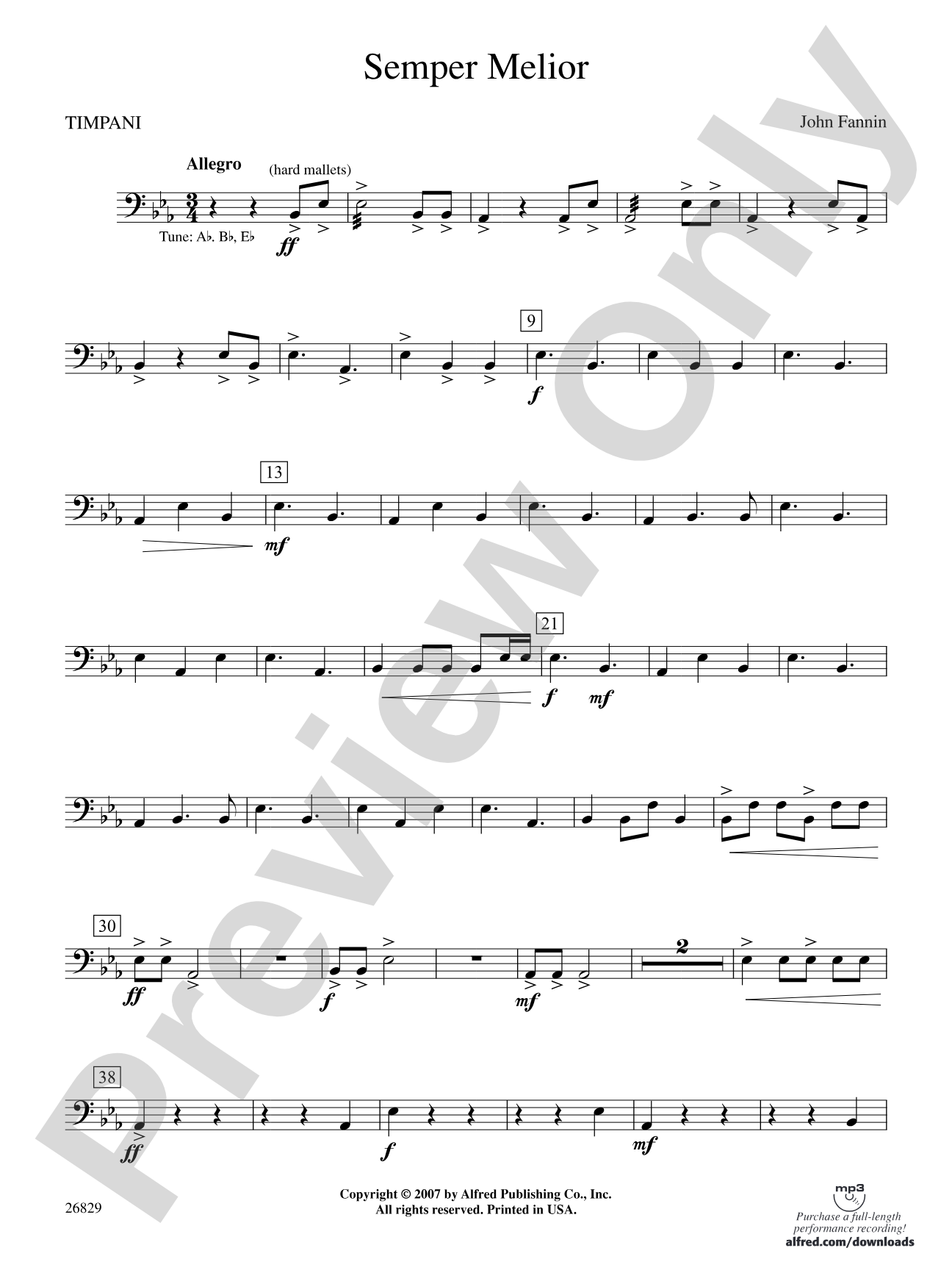 Semper Melior: Timpani