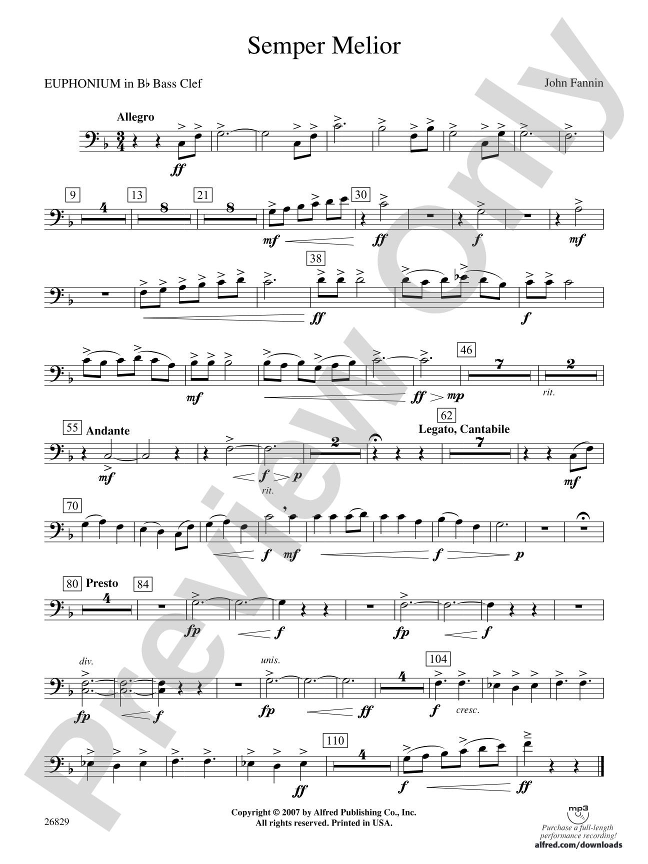 Semper Melior: (wp) B-flat Baritone B.C.