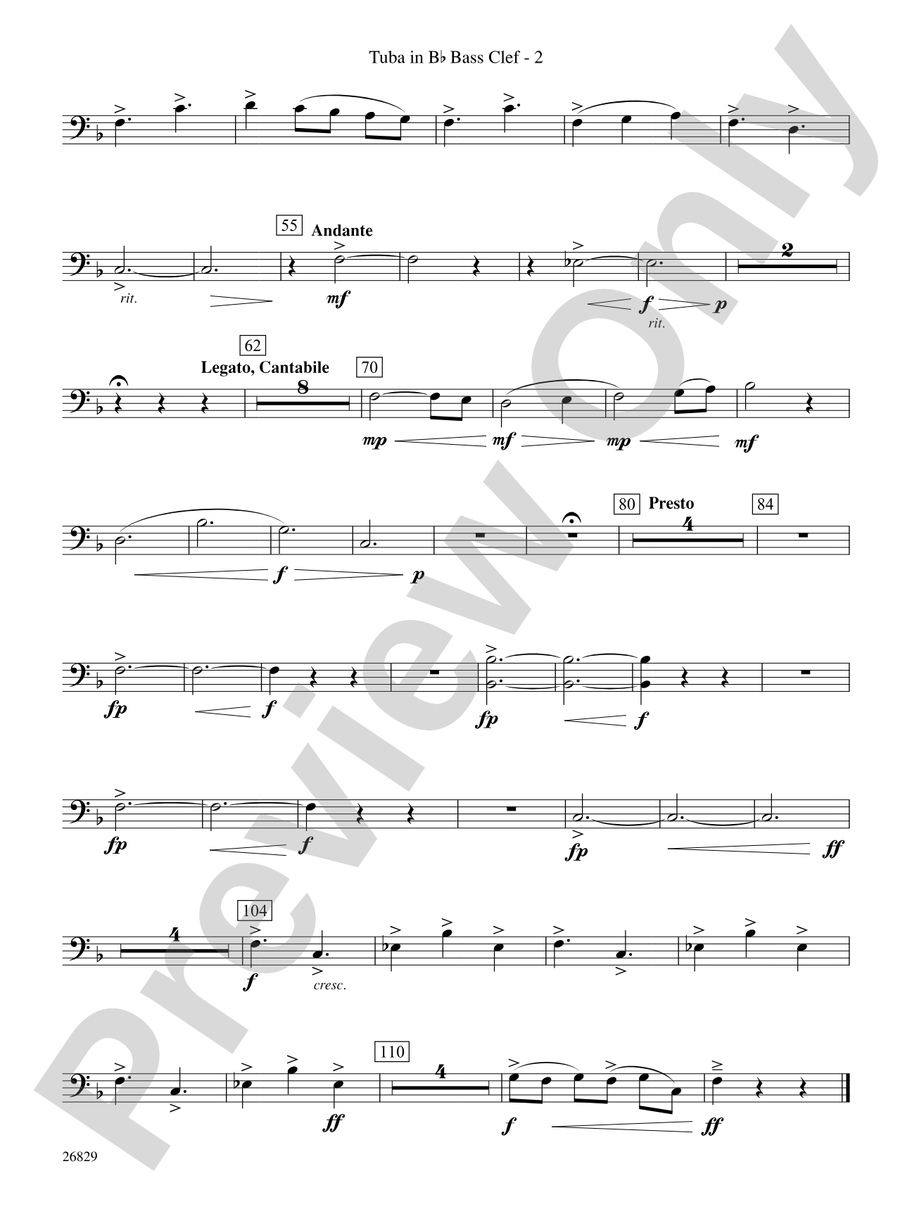 Semper Melior: (wp) B-flat Tuba B.C.