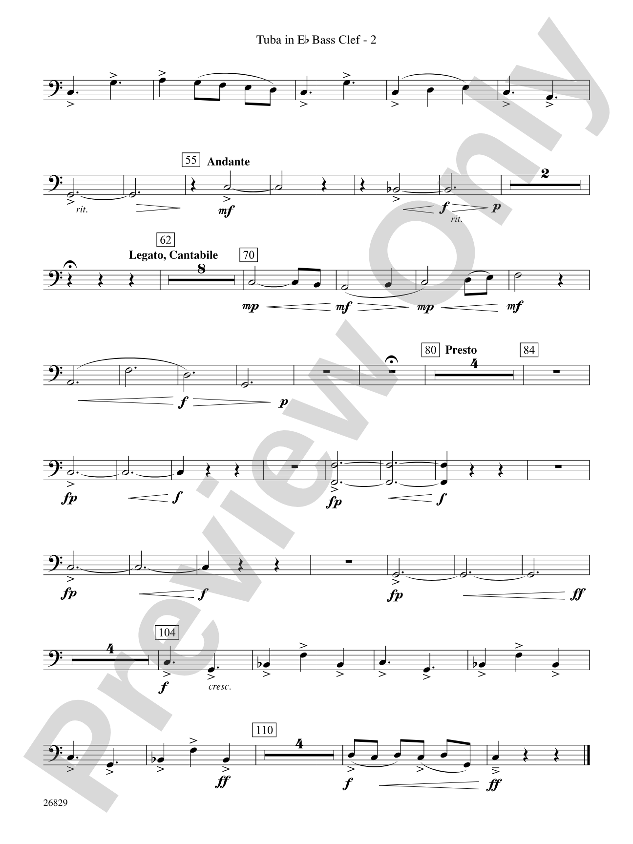 Semper Melior: (wp) E-flat Tuba B.C.