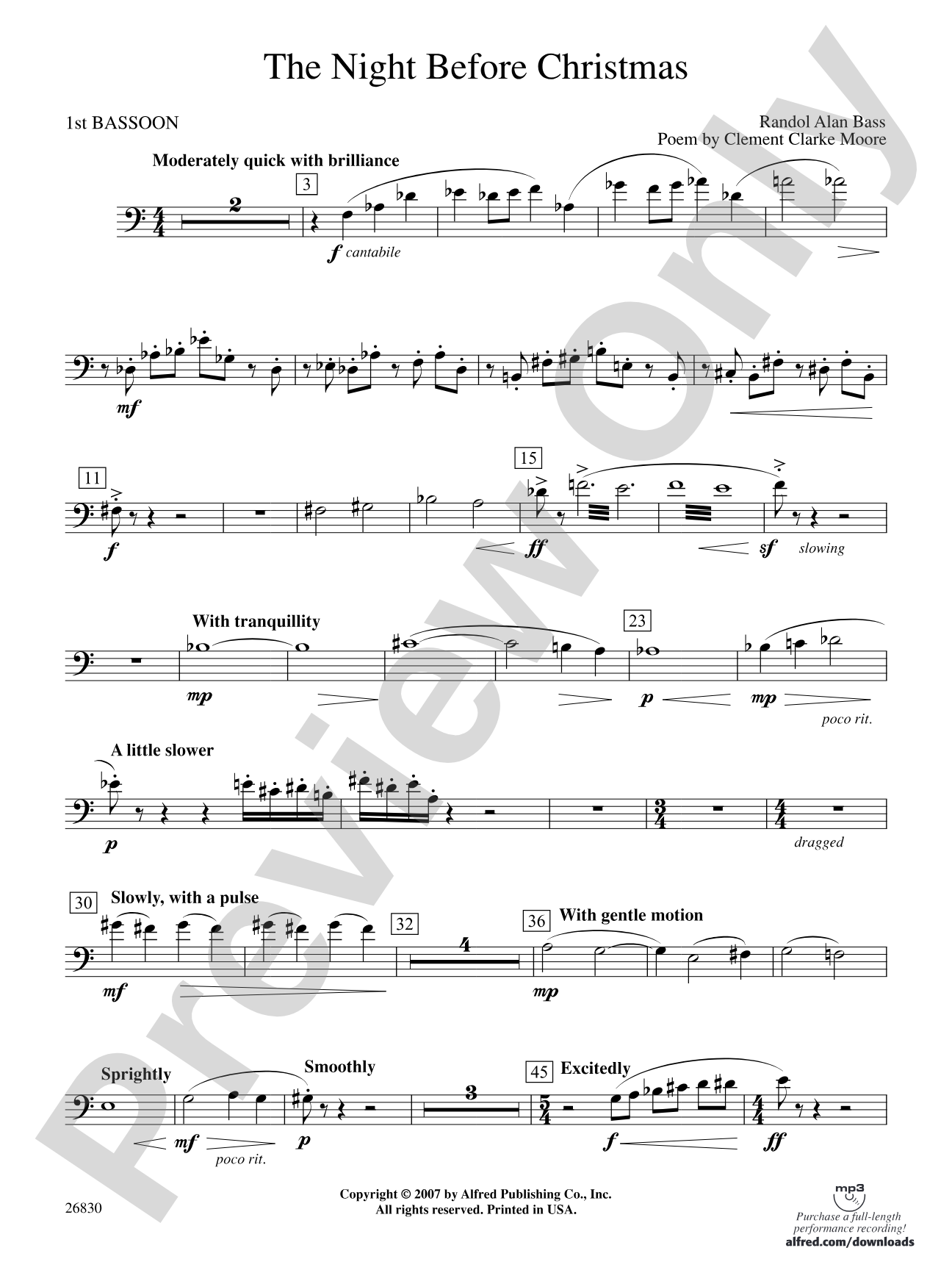 The Night Before Christmas: Bassoon