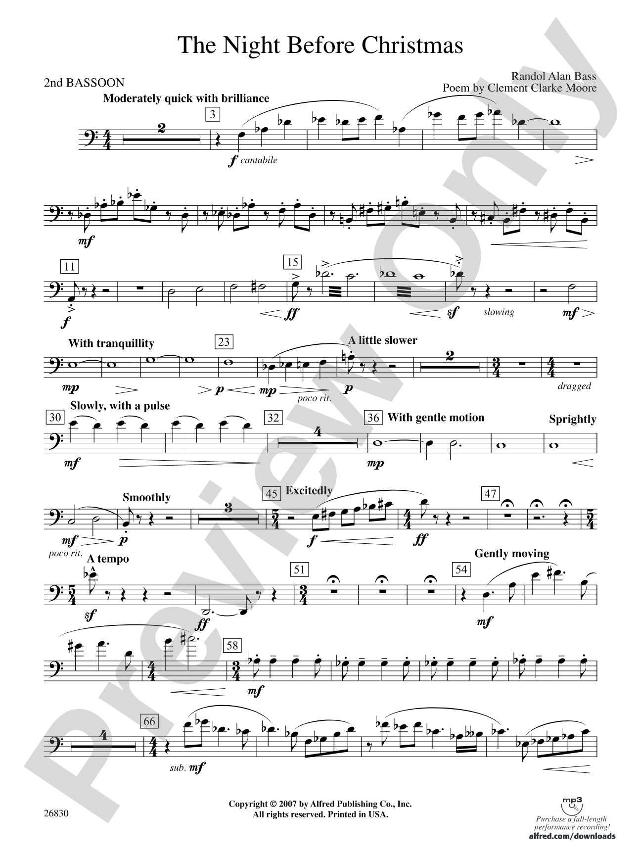 The Night Before Christmas: 2nd Bassoon