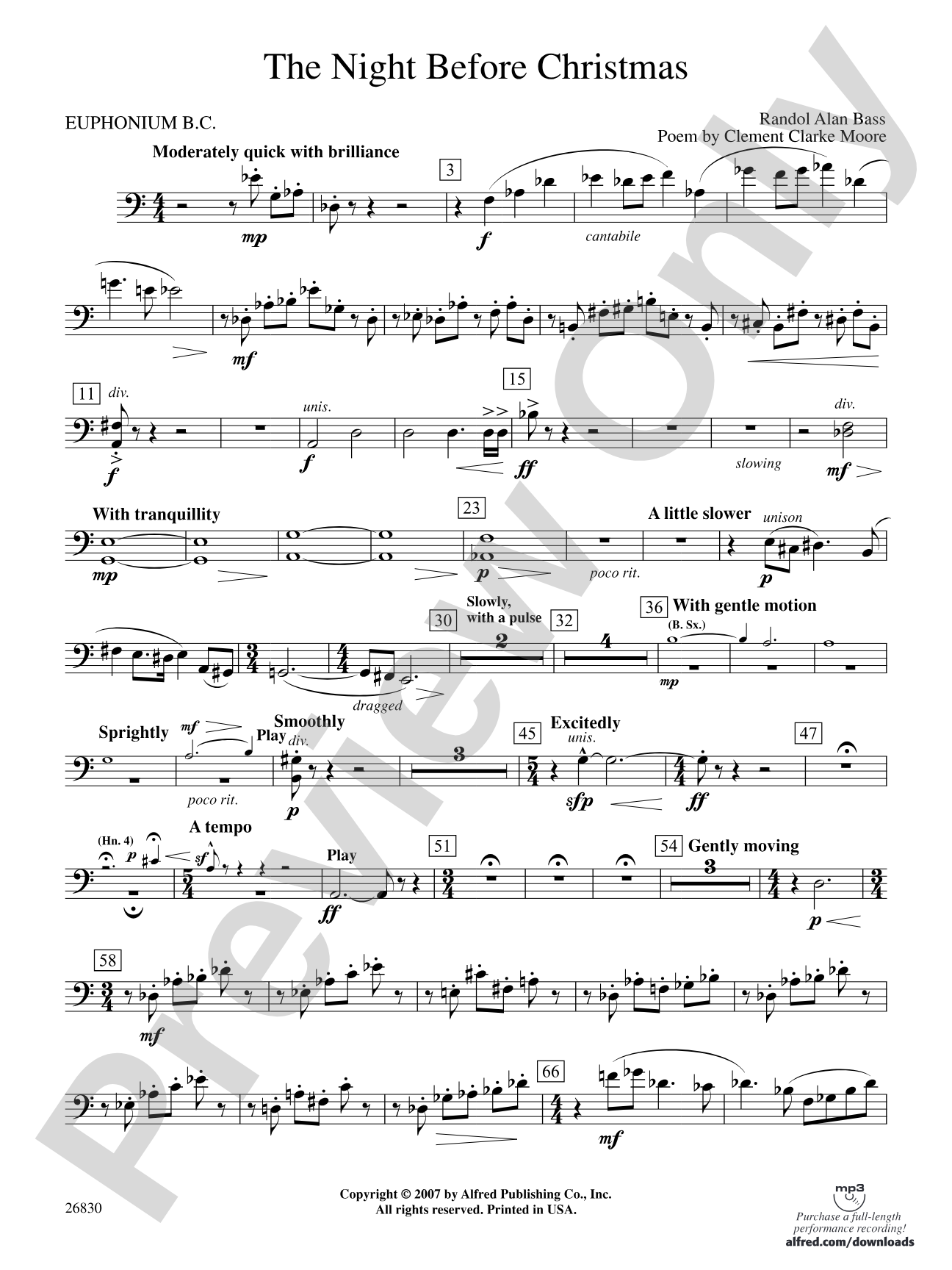 The Night Before Christmas: Baritone B.C.