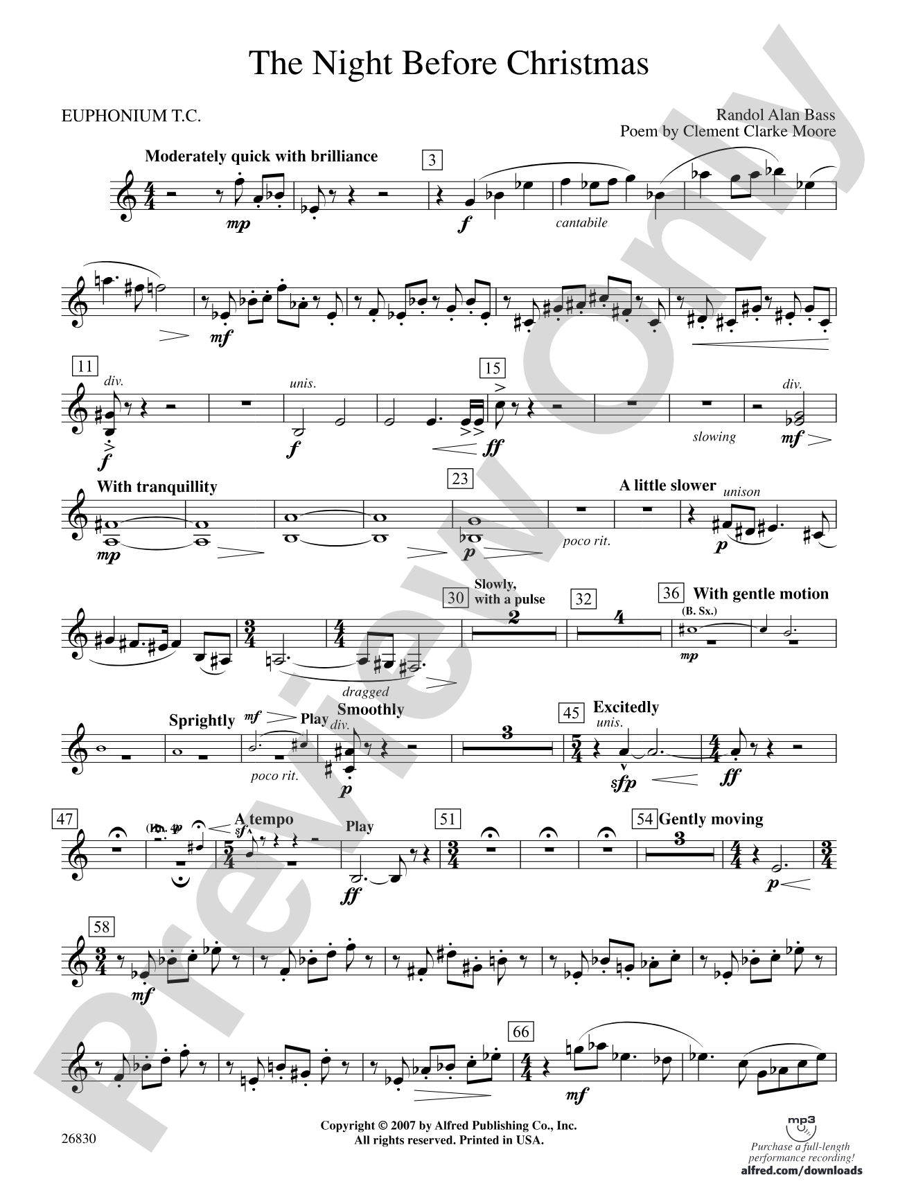 The Night Before Christmas: Baritone T.C.