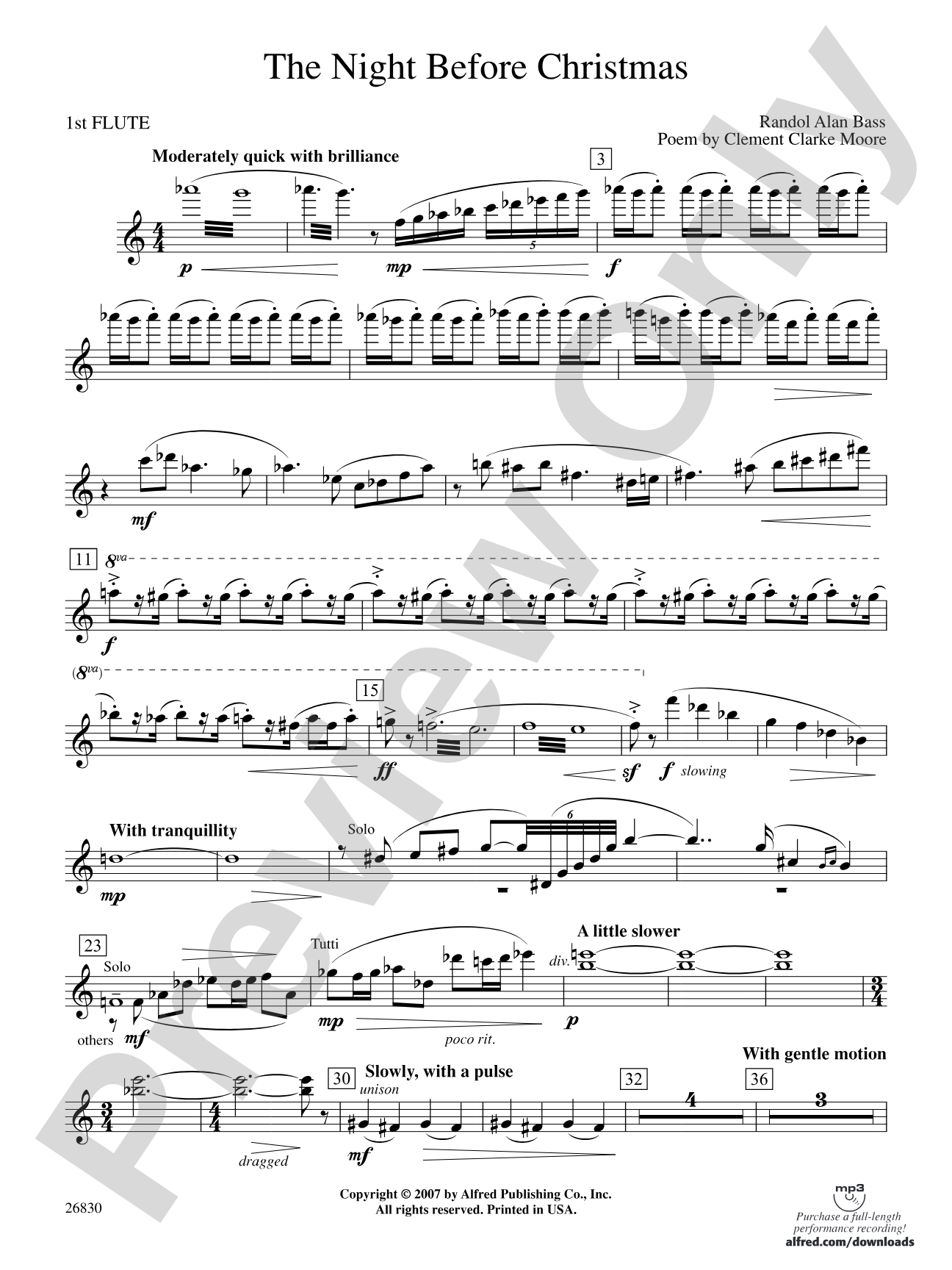 The Night Before Christmas: Flute