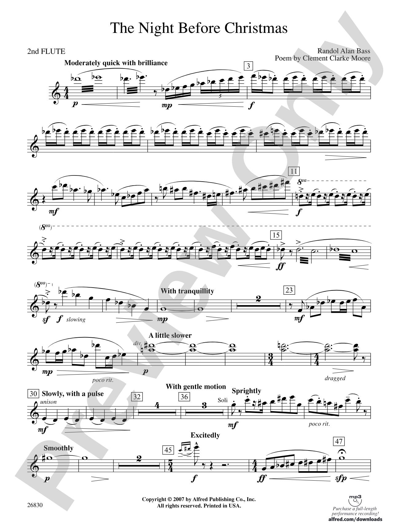The Night Before Christmas: 2nd Flute