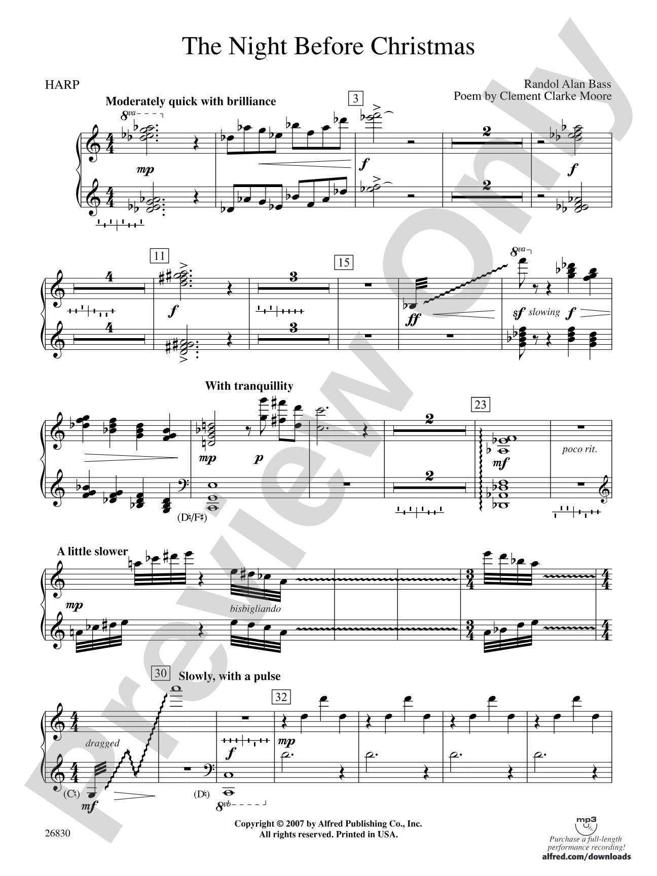 The Night Before Christmas: Harp