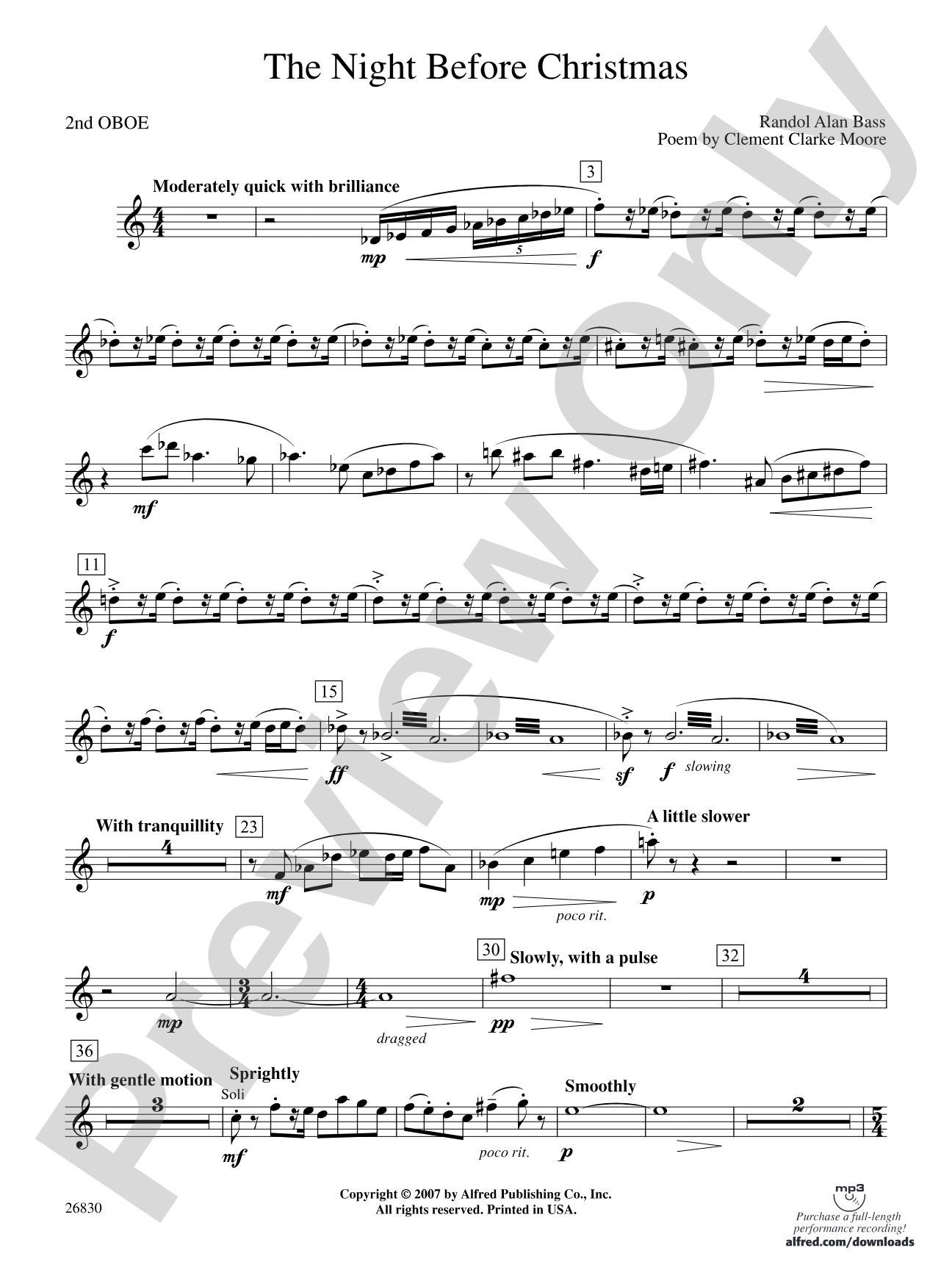 The Night Before Christmas: 2nd Oboe