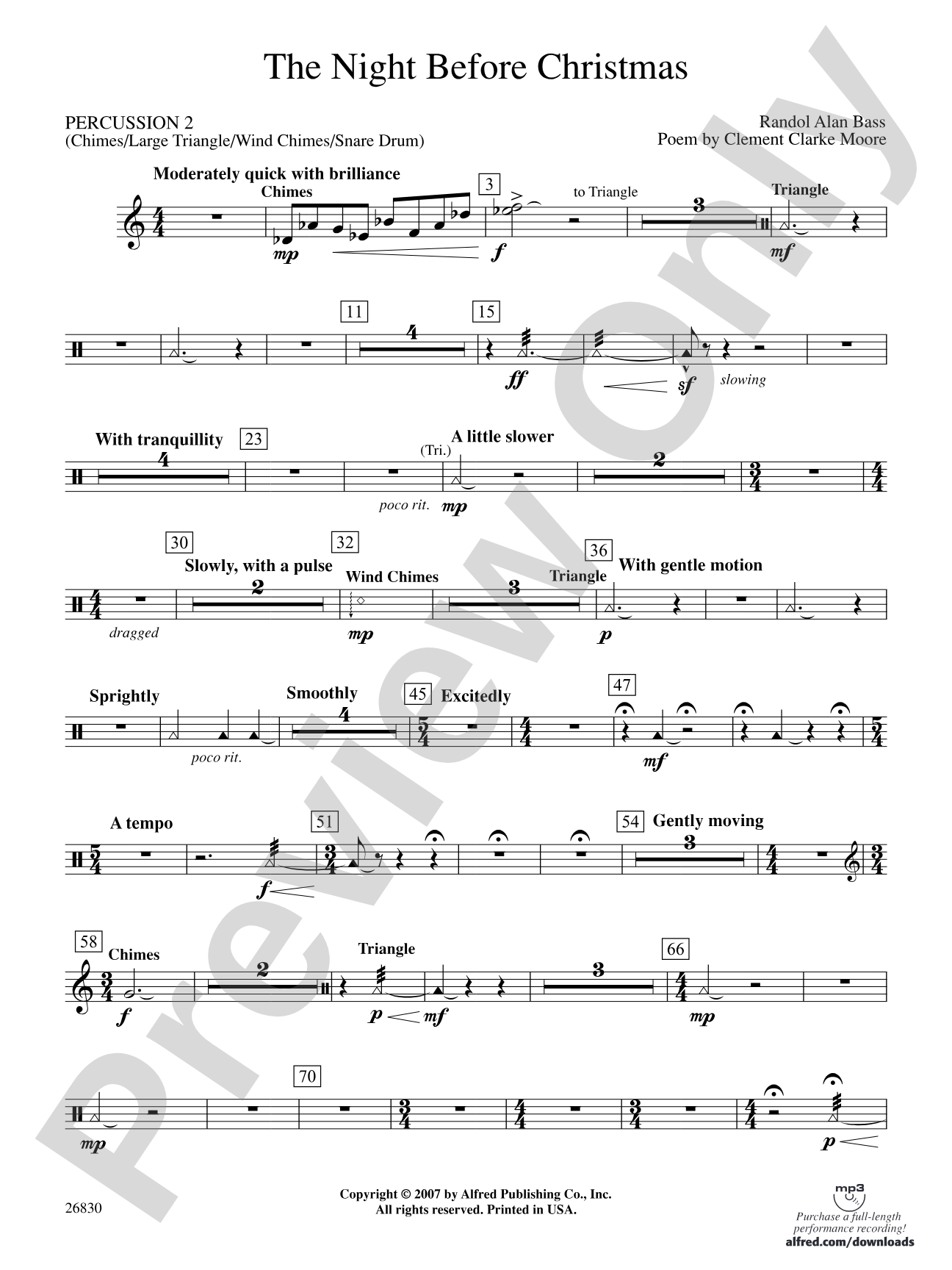 The Night Before Christmas: 2nd Percussion