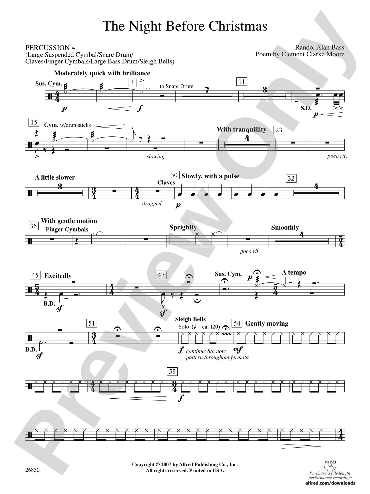 The Night Before Christmas: 4th Percussion